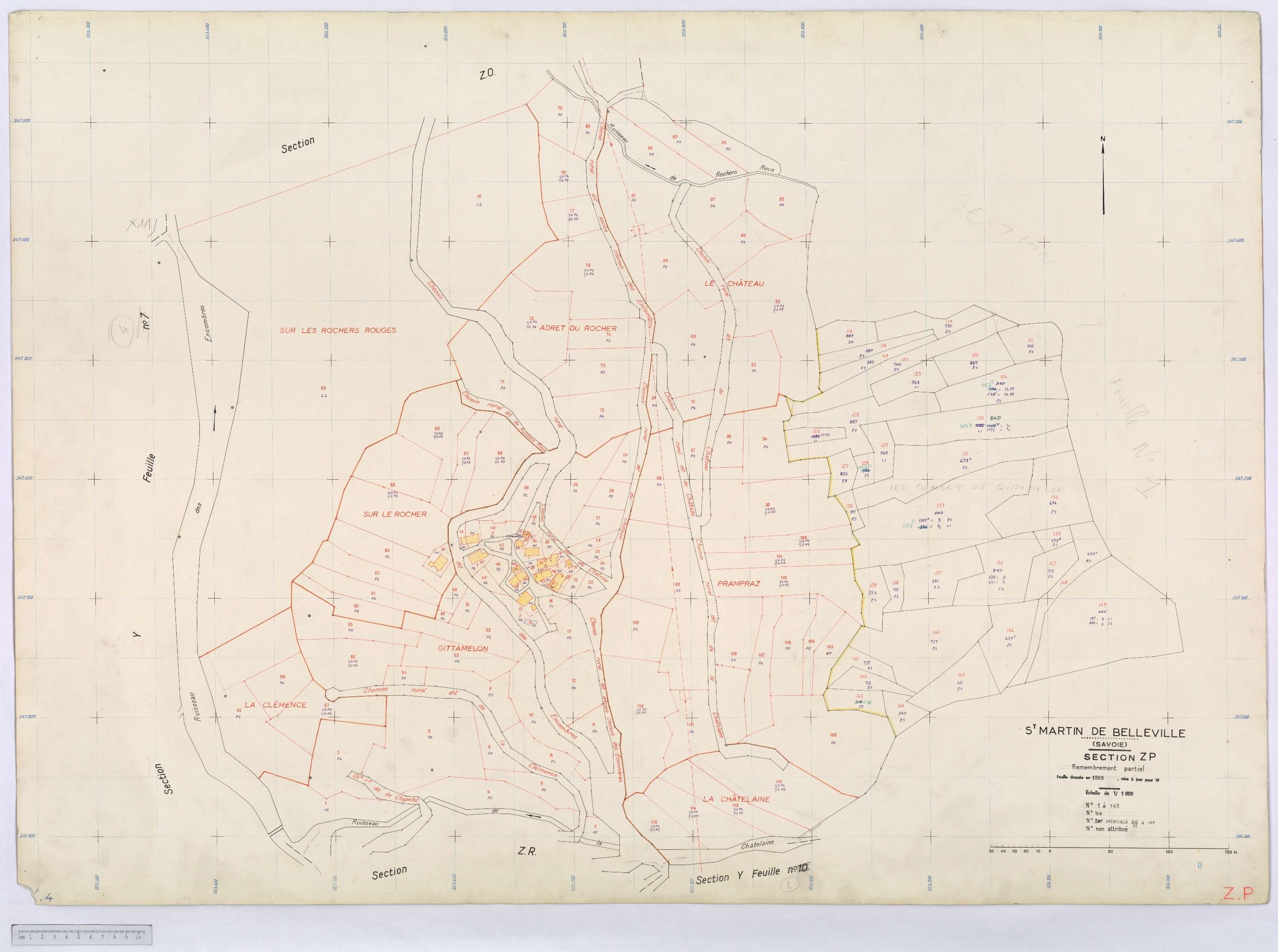 Saint-Martin-de-Belleville - Cadastre remembré (s.d.).