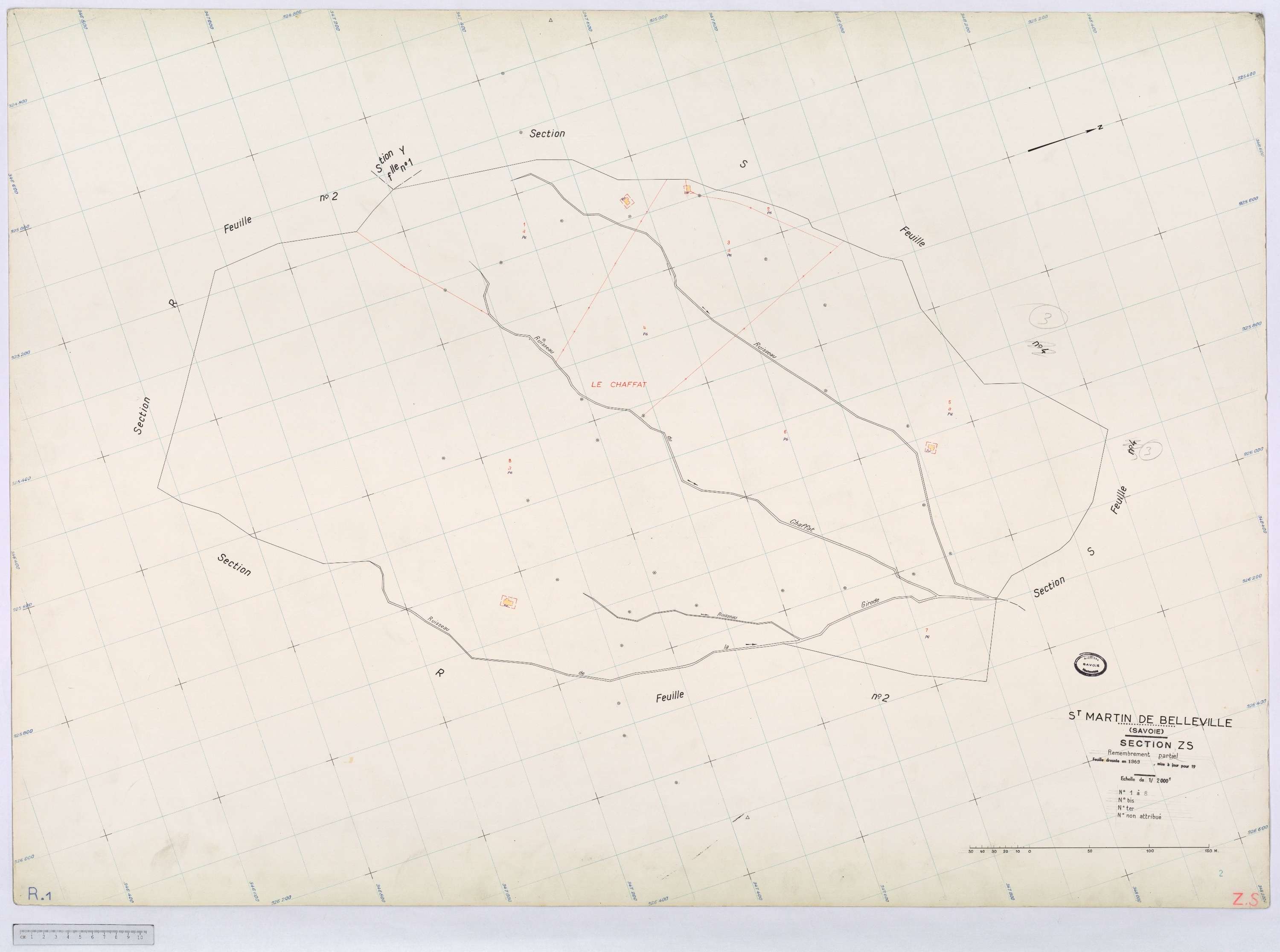 Saint-Martin-de-Belleville - Cadastre remembré (s.d.).