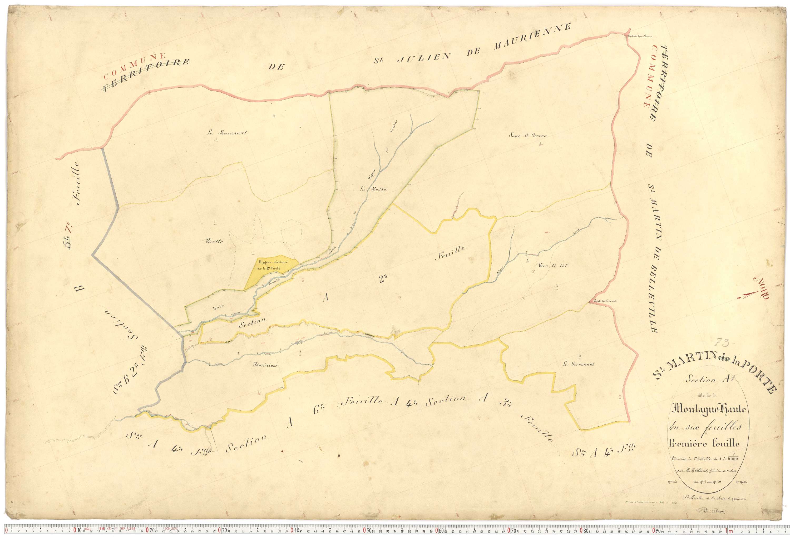 Saint-Martin-de-la-Porte - Plans cadastraux du premier cadastre français.