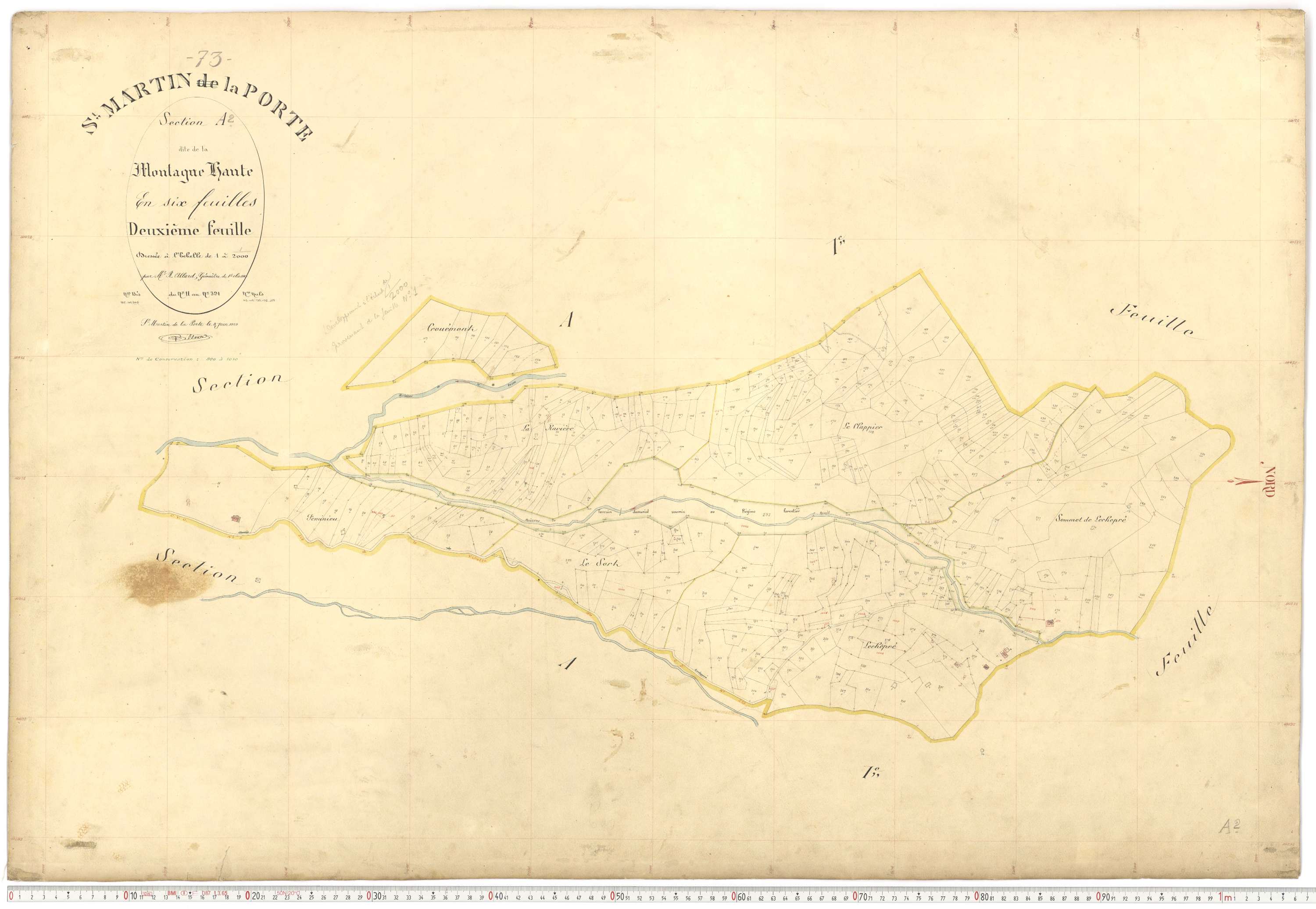Saint-Martin-de-la-Porte - Plans cadastraux du premier cadastre français.