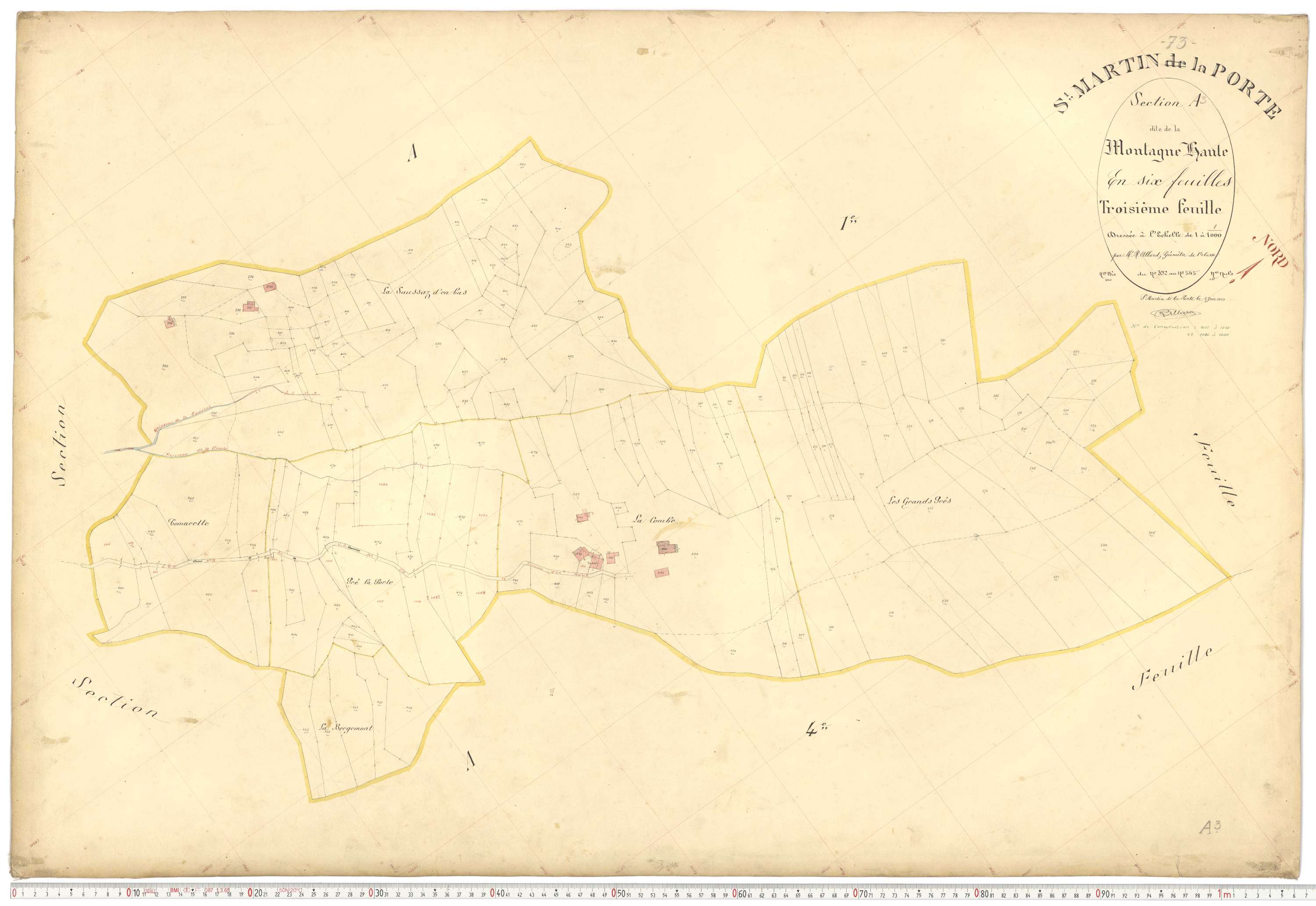 Saint-Martin-de-la-Porte - Plans cadastraux du premier cadastre français.