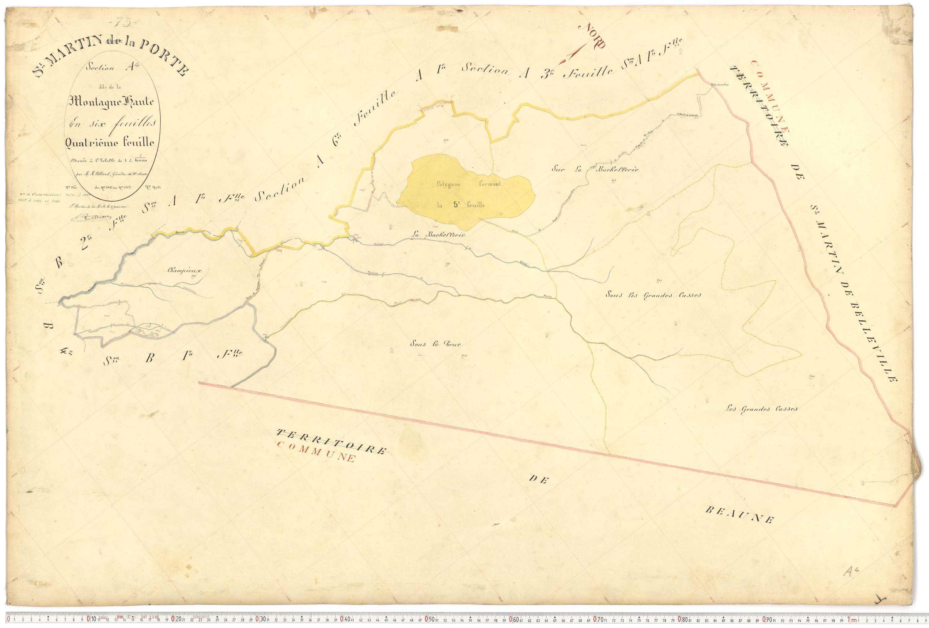 Saint-Martin-de-la-Porte - Plans cadastraux du premier cadastre français.