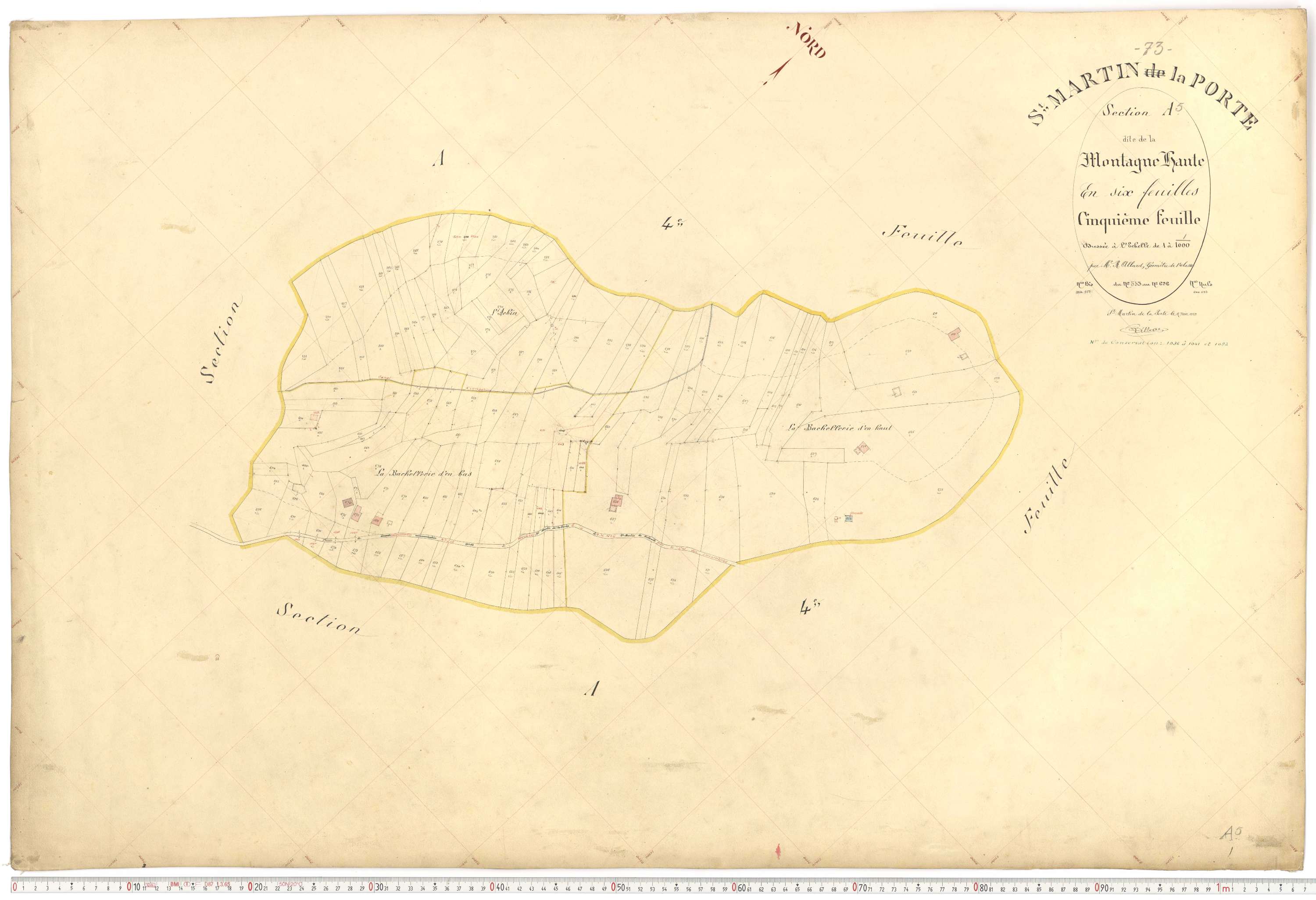 Saint-Martin-de-la-Porte - Plans cadastraux du premier cadastre français.