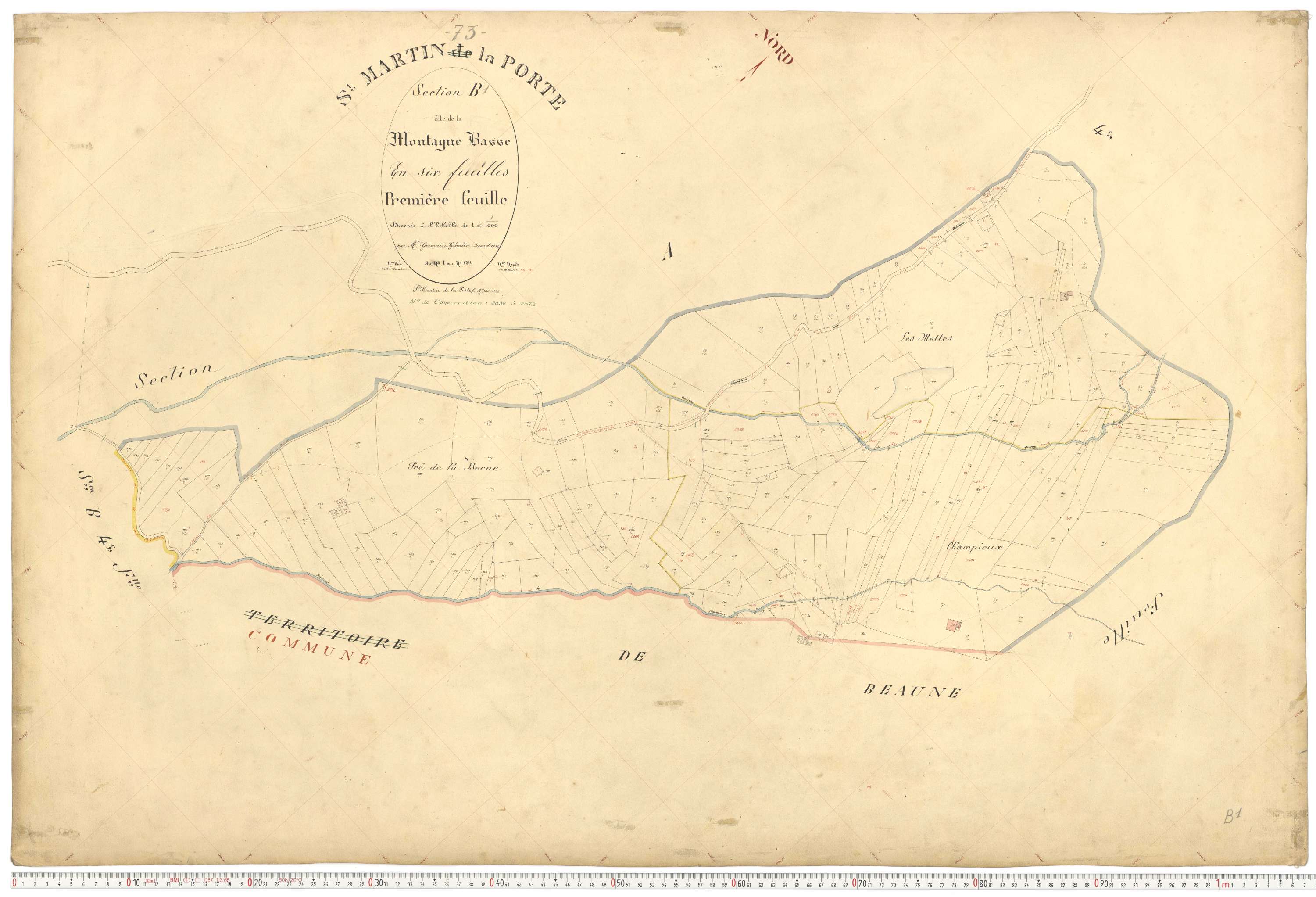 Saint-Martin-de-la-Porte - Plans cadastraux du premier cadastre français.