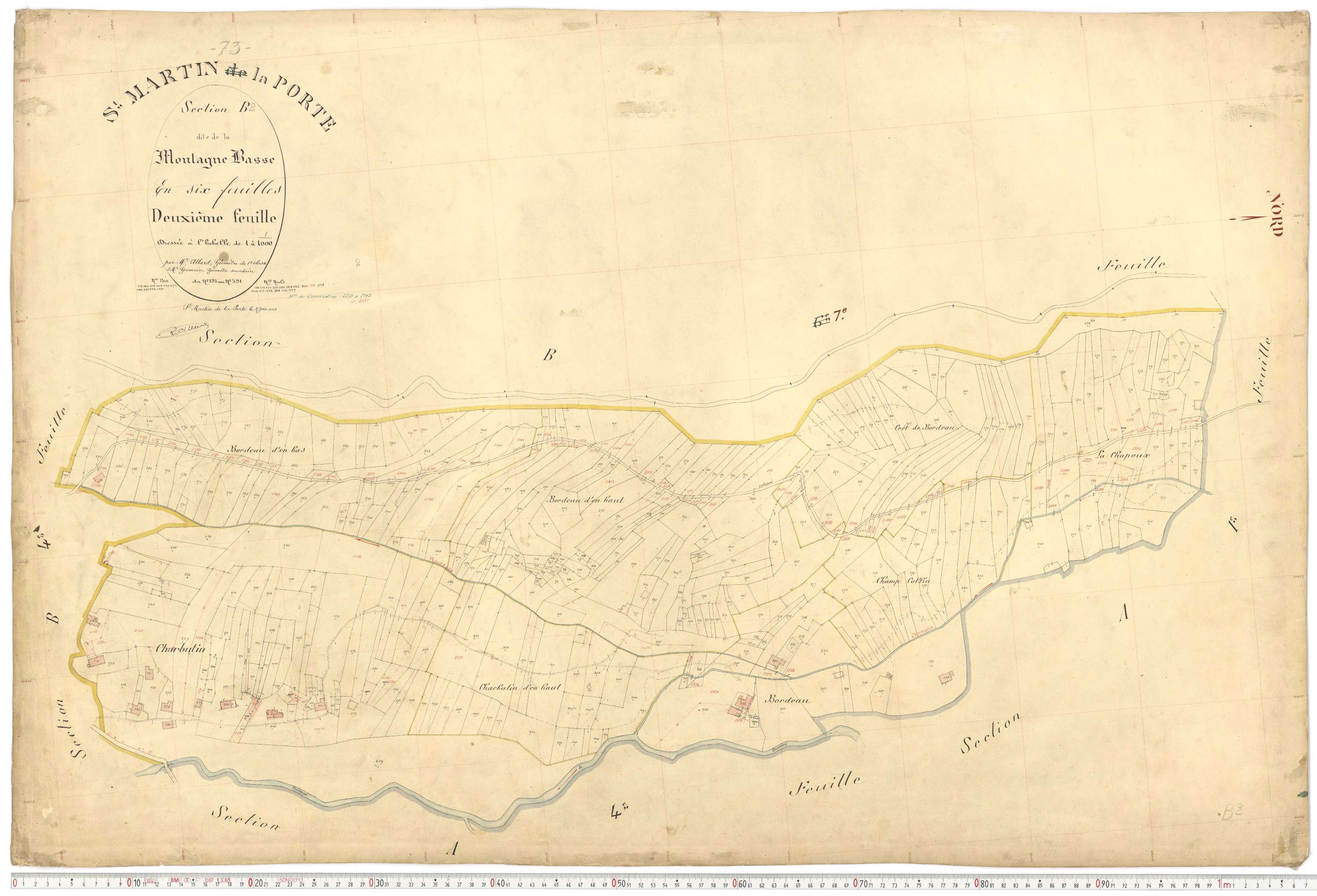 Saint-Martin-de-la-Porte - Plans cadastraux du premier cadastre français.