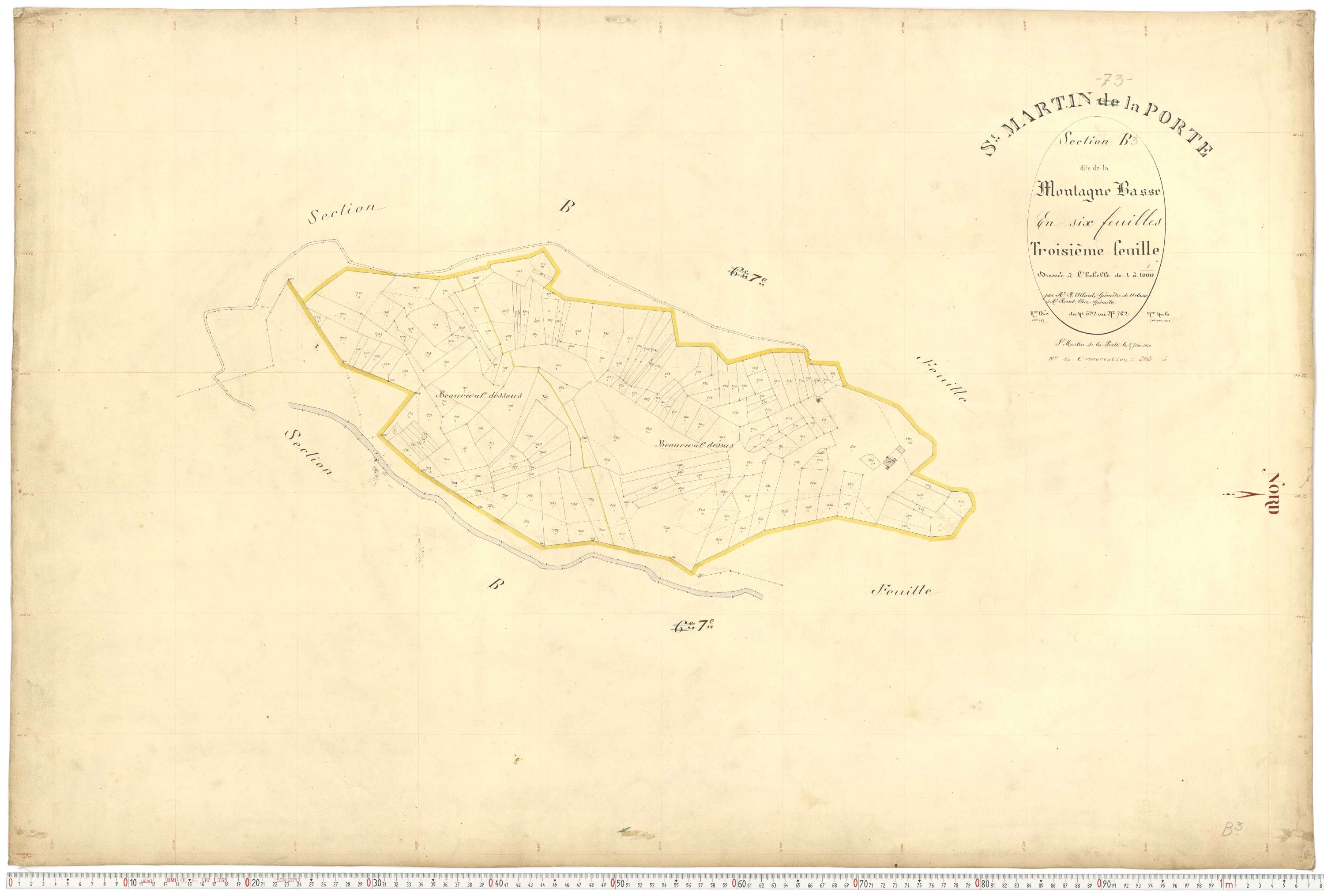 Saint-Martin-de-la-Porte - Plans cadastraux du premier cadastre français.