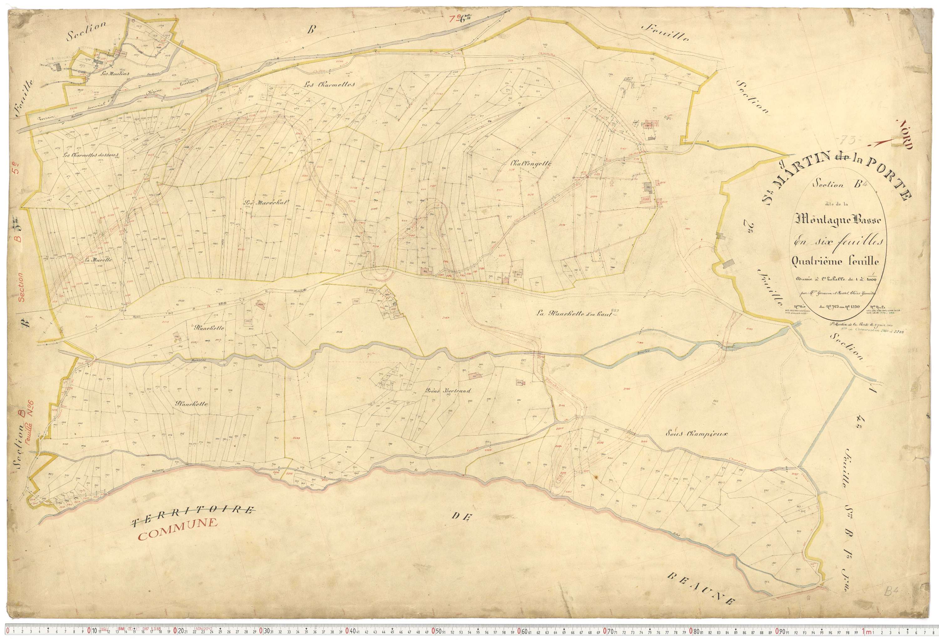 Saint-Martin-de-la-Porte - Plans cadastraux du premier cadastre français.