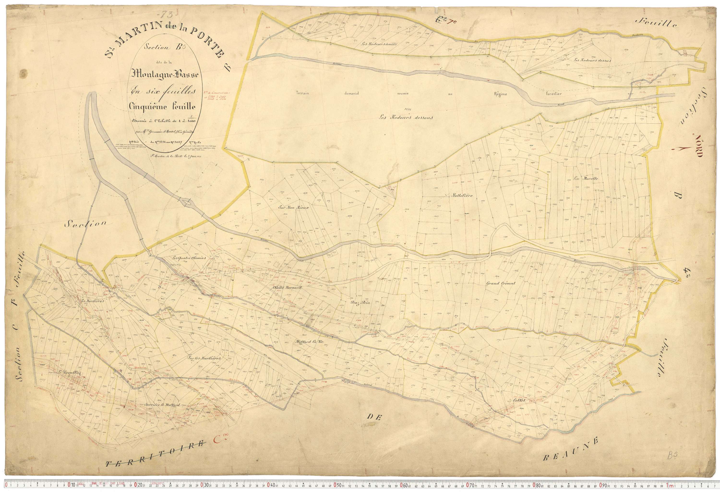 Saint-Martin-de-la-Porte - Plans cadastraux du premier cadastre français.