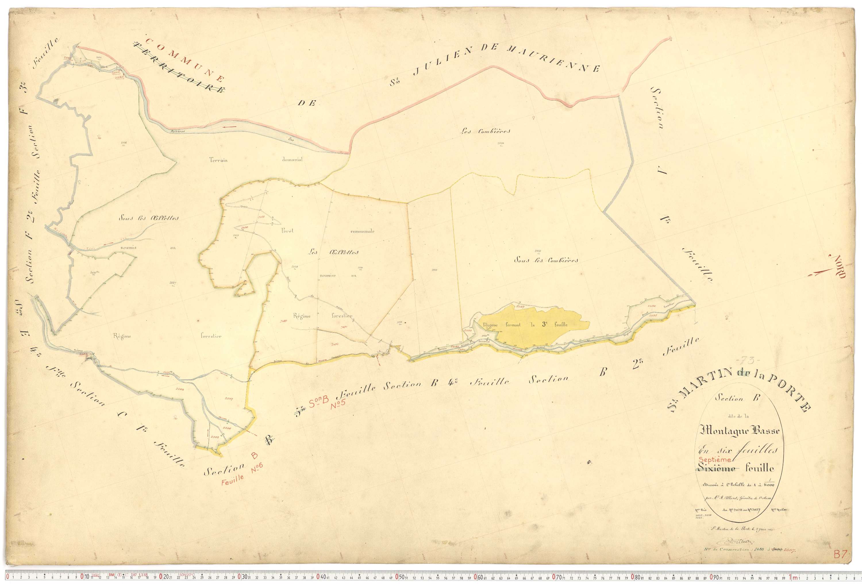 Saint-Martin-de-la-Porte - Plans cadastraux du premier cadastre français.