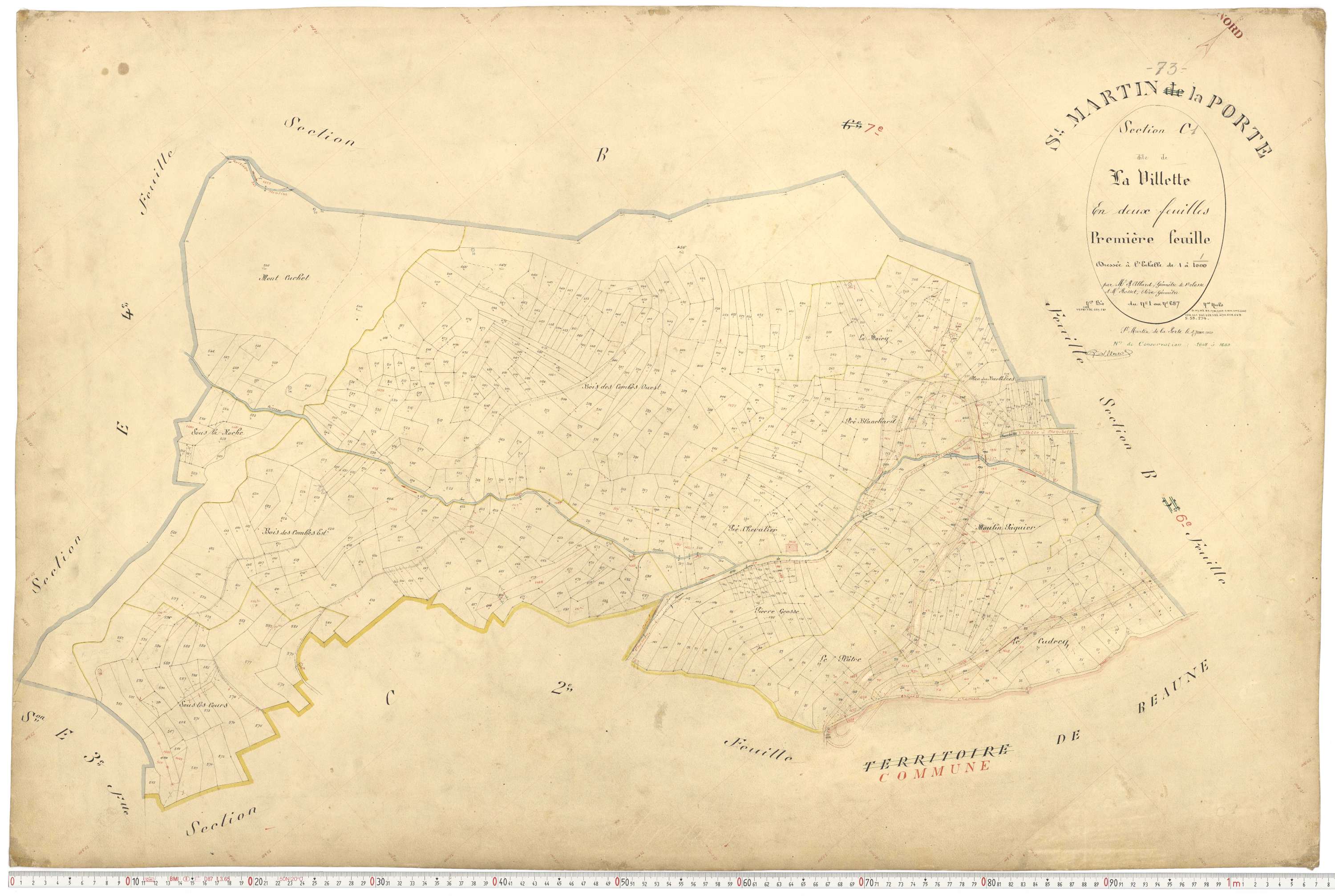 Saint-Martin-de-la-Porte - Plans cadastraux du premier cadastre français.