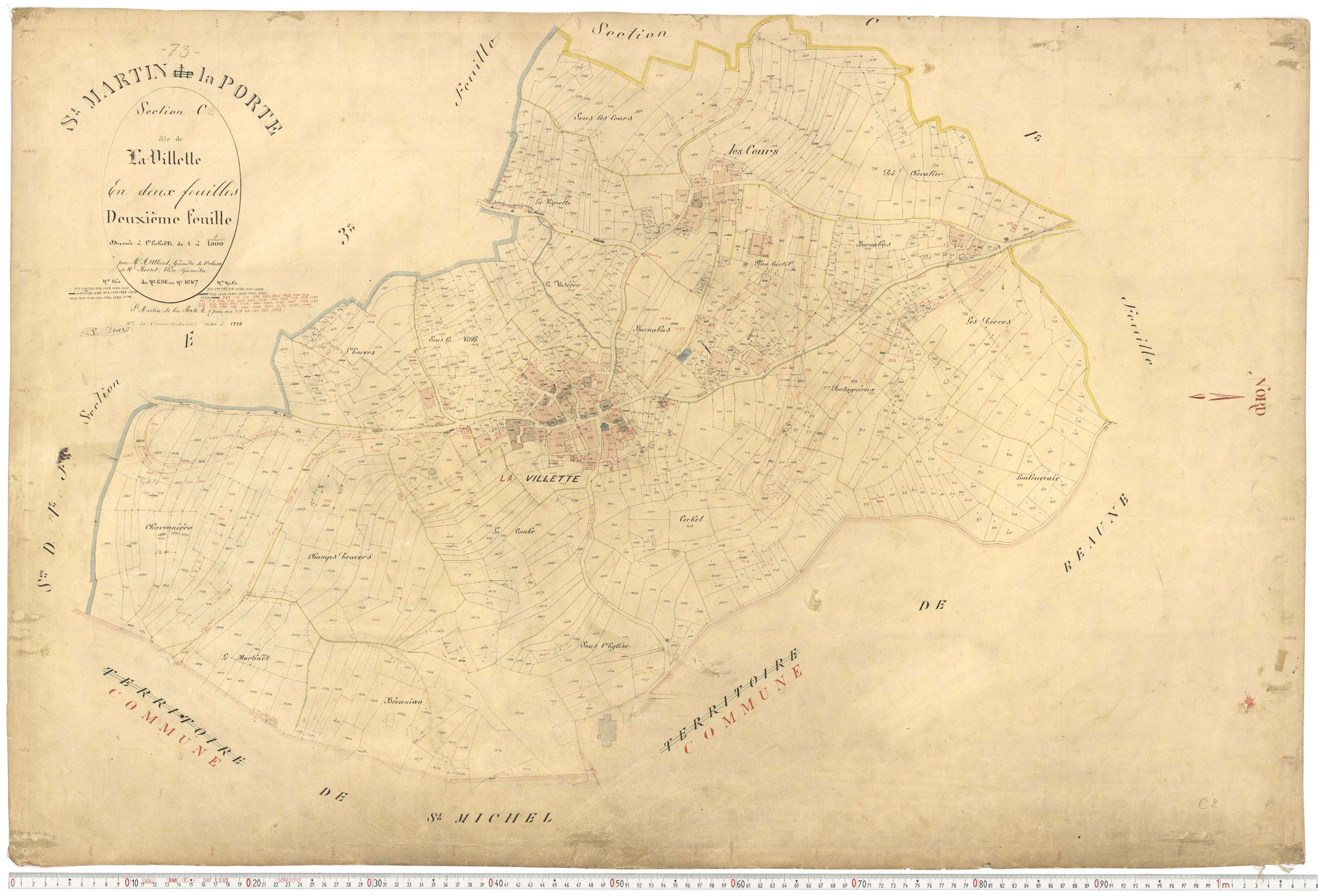 Saint-Martin-de-la-Porte - Plans cadastraux du premier cadastre français.