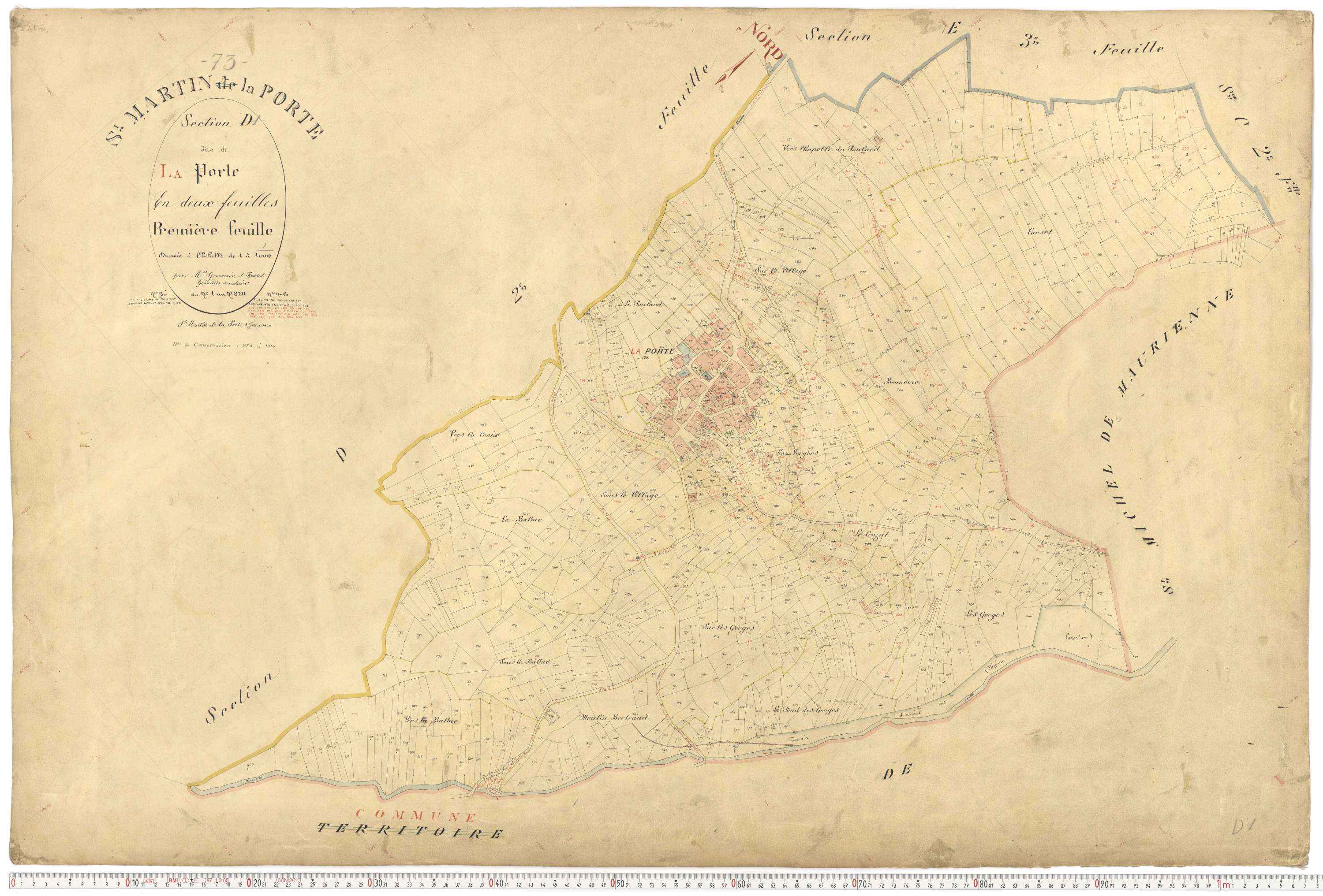 Saint-Martin-de-la-Porte - Plans cadastraux du premier cadastre français.
