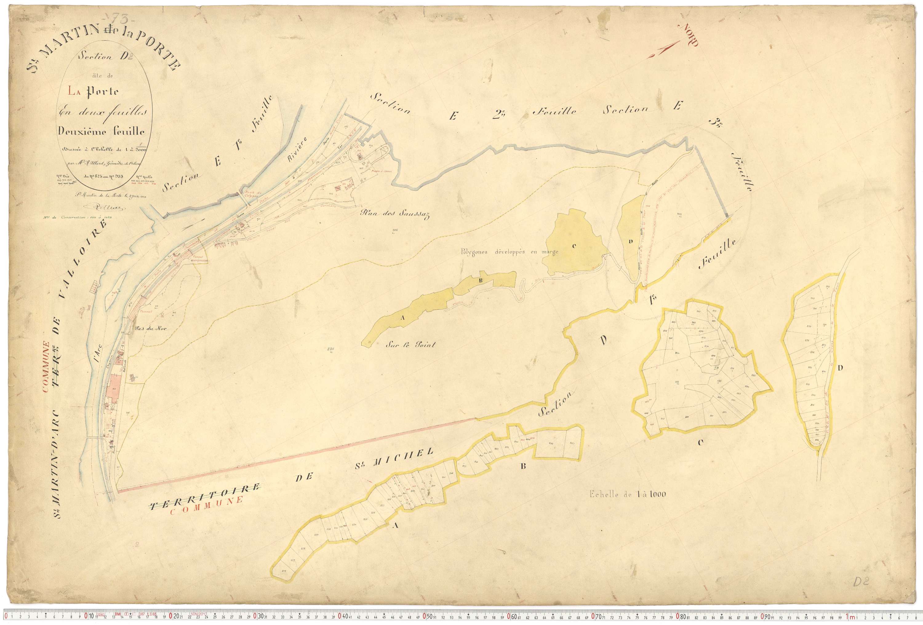 Saint-Martin-de-la-Porte - Plans cadastraux du premier cadastre français.
