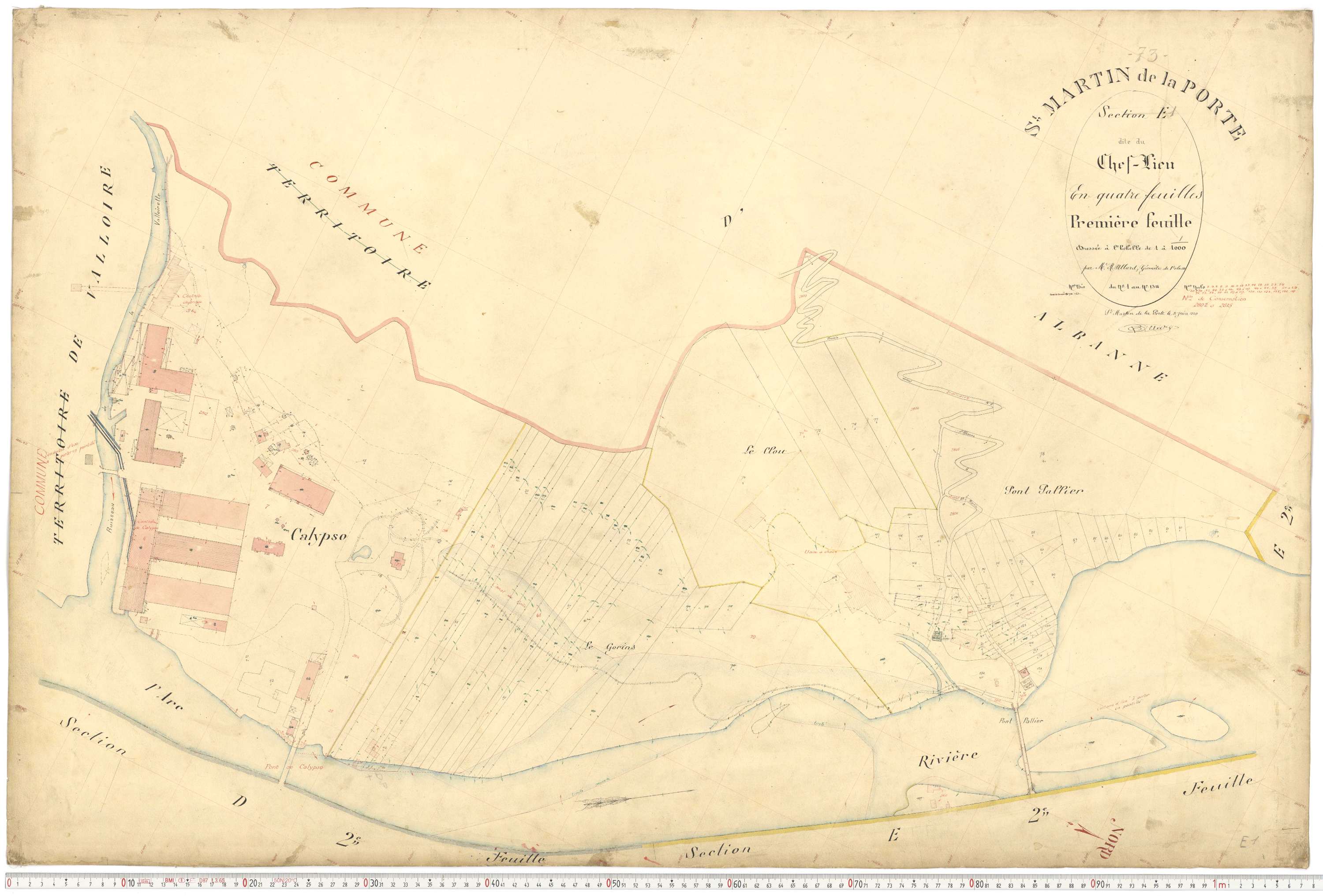 Saint-Martin-de-la-Porte - Plans cadastraux du premier cadastre français.