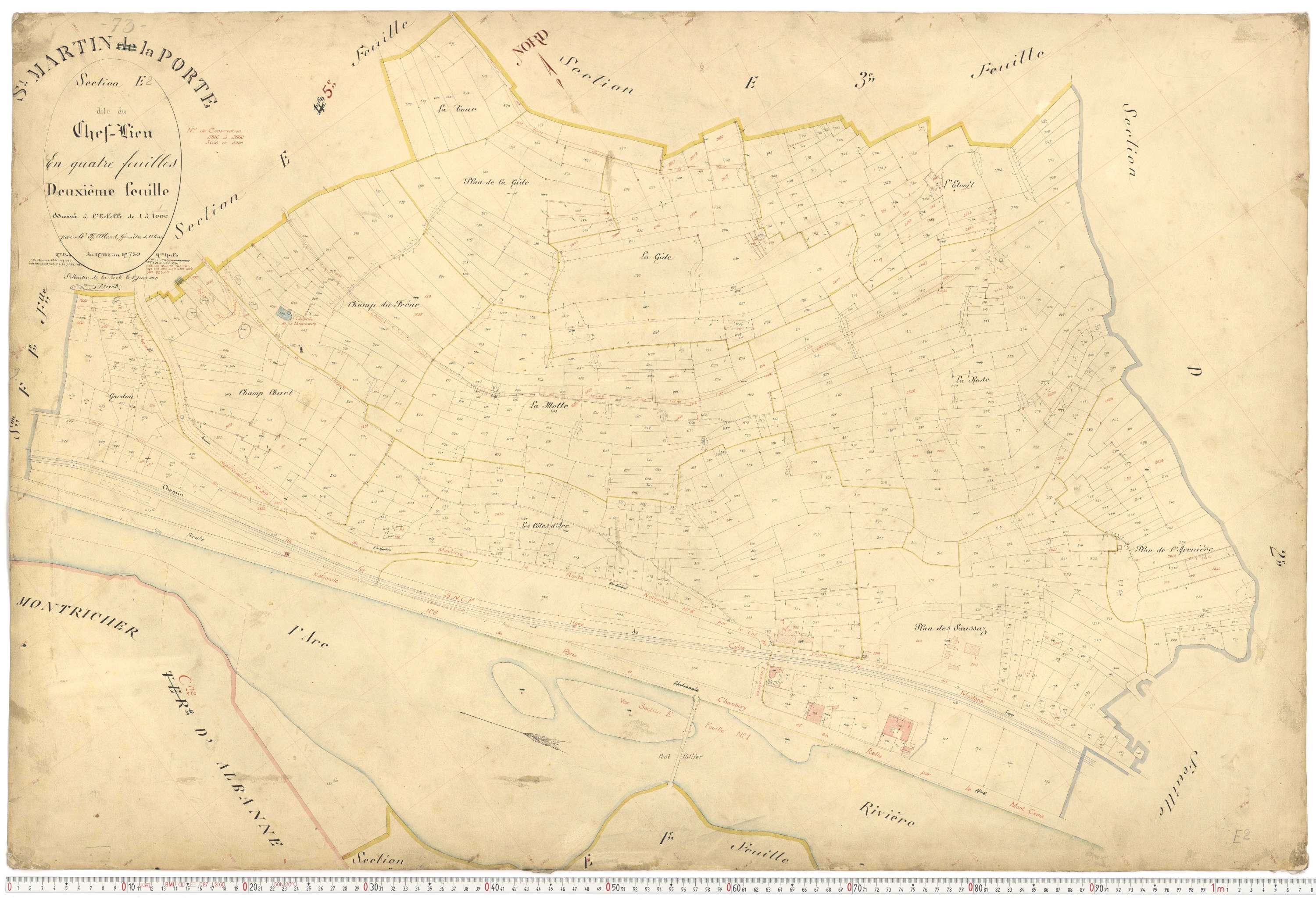 Saint-Martin-de-la-Porte - Plans cadastraux du premier cadastre français.