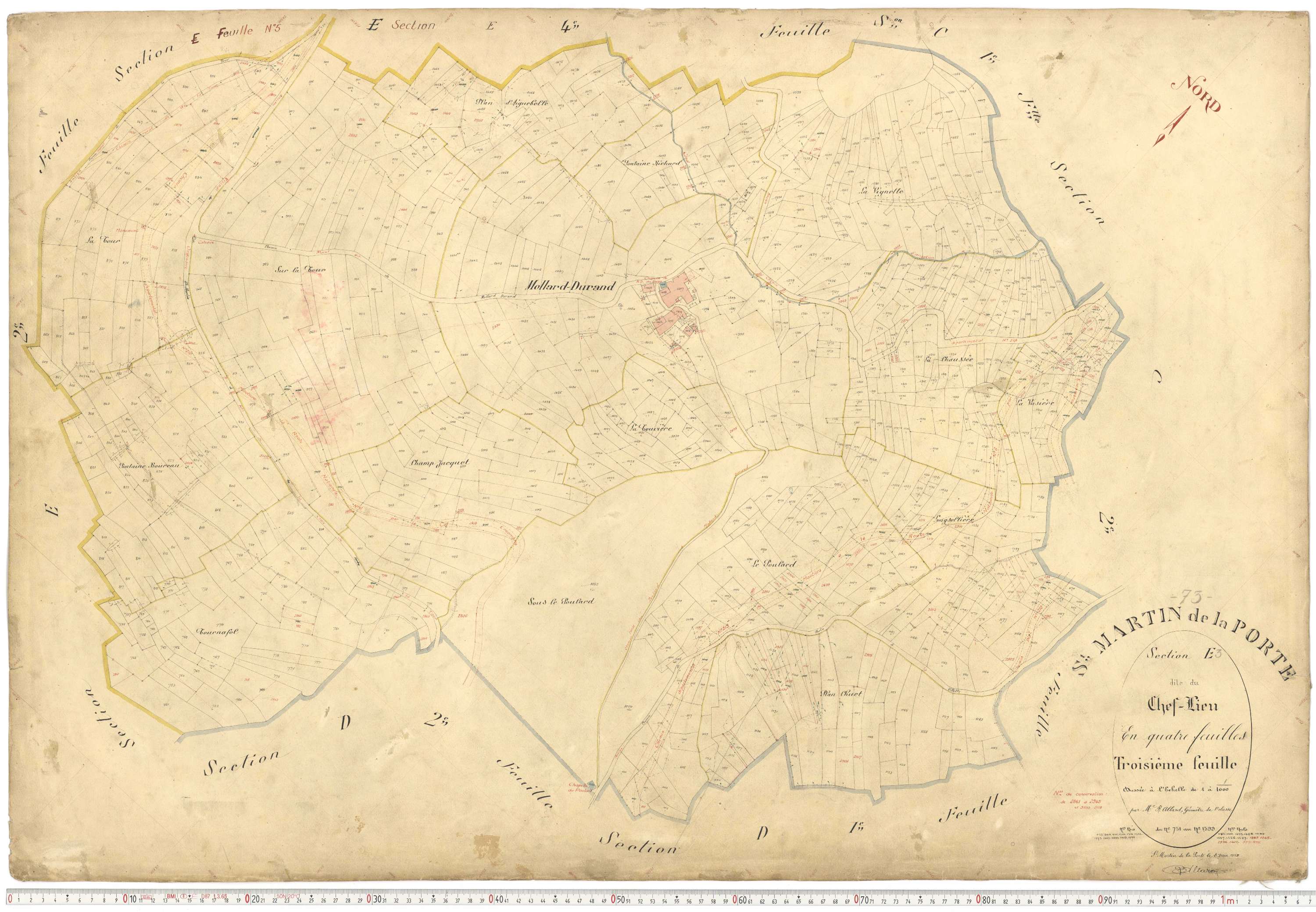 Saint-Martin-de-la-Porte - Plans cadastraux du premier cadastre français.