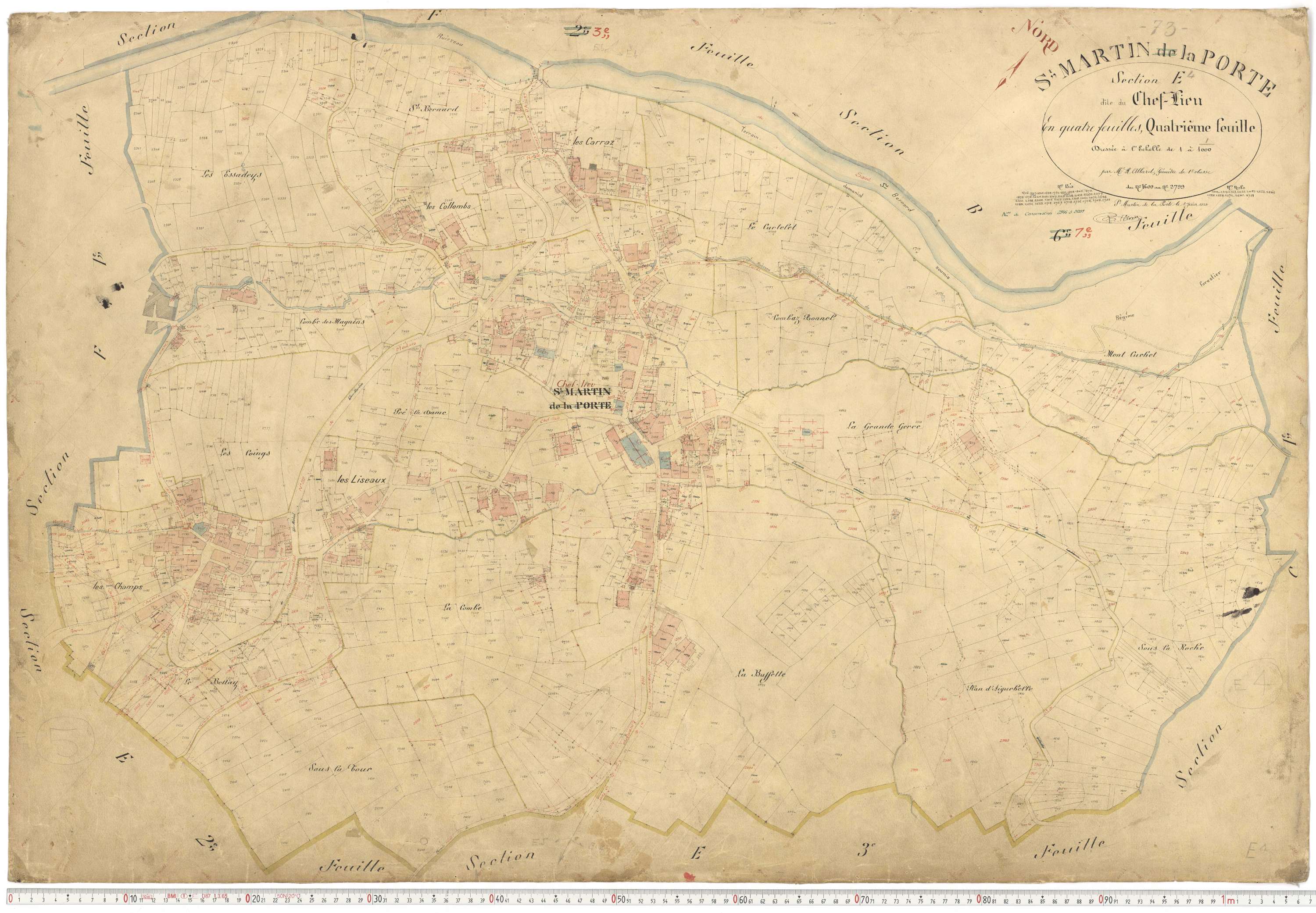 Saint-Martin-de-la-Porte - Plans cadastraux du premier cadastre français.