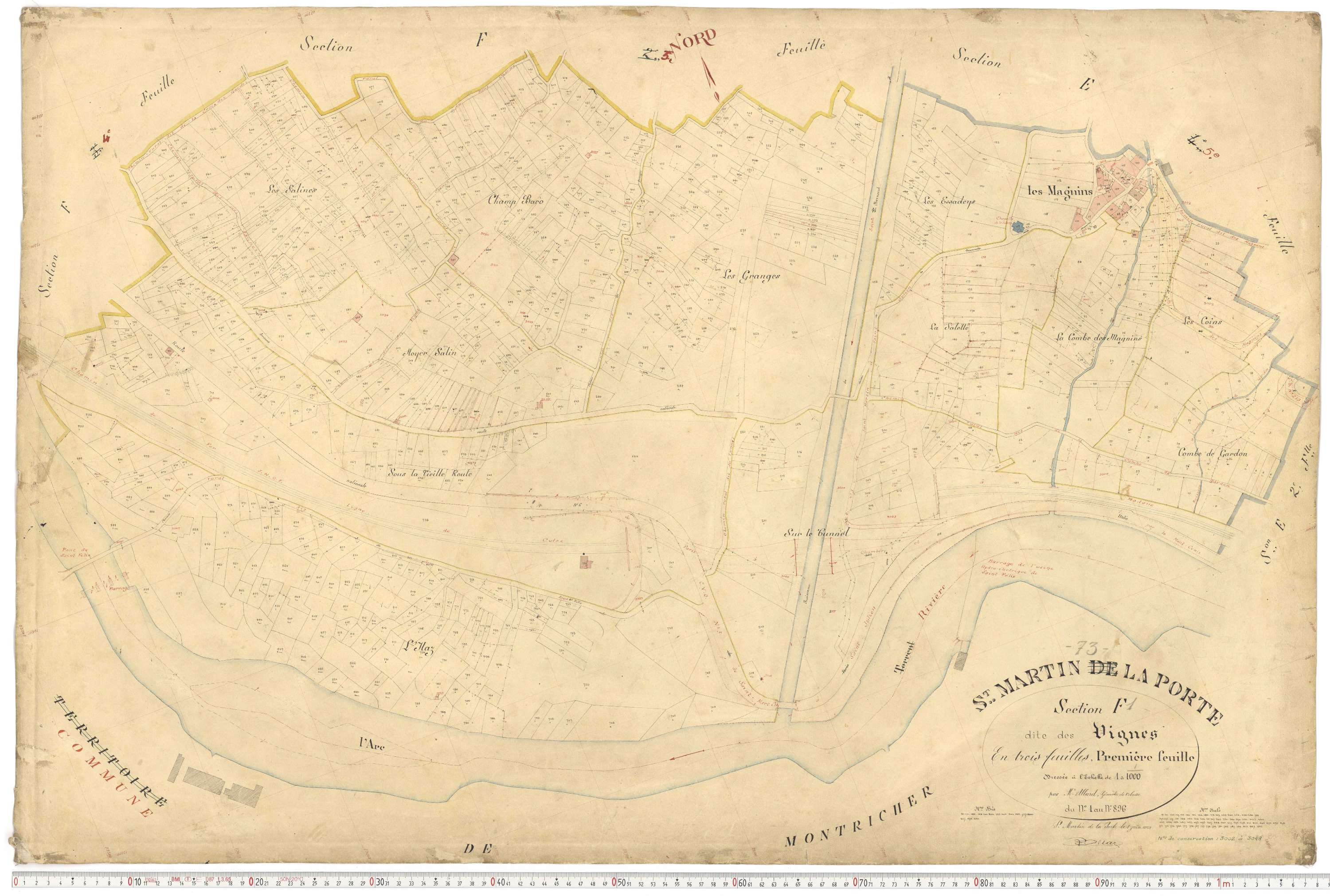 Saint-Martin-de-la-Porte - Plans cadastraux du premier cadastre français.