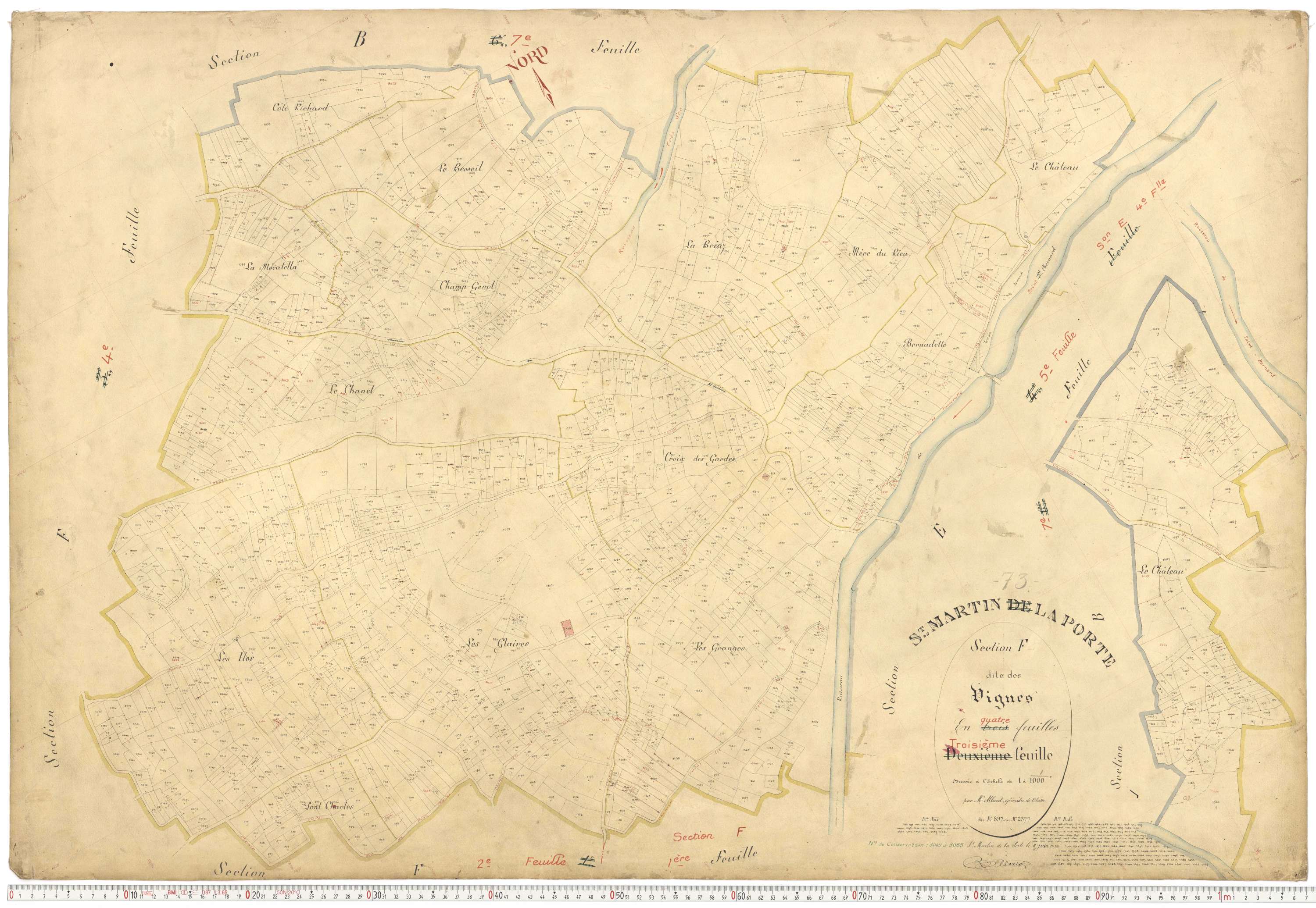 Saint-Martin-de-la-Porte - Plans cadastraux du premier cadastre français.
