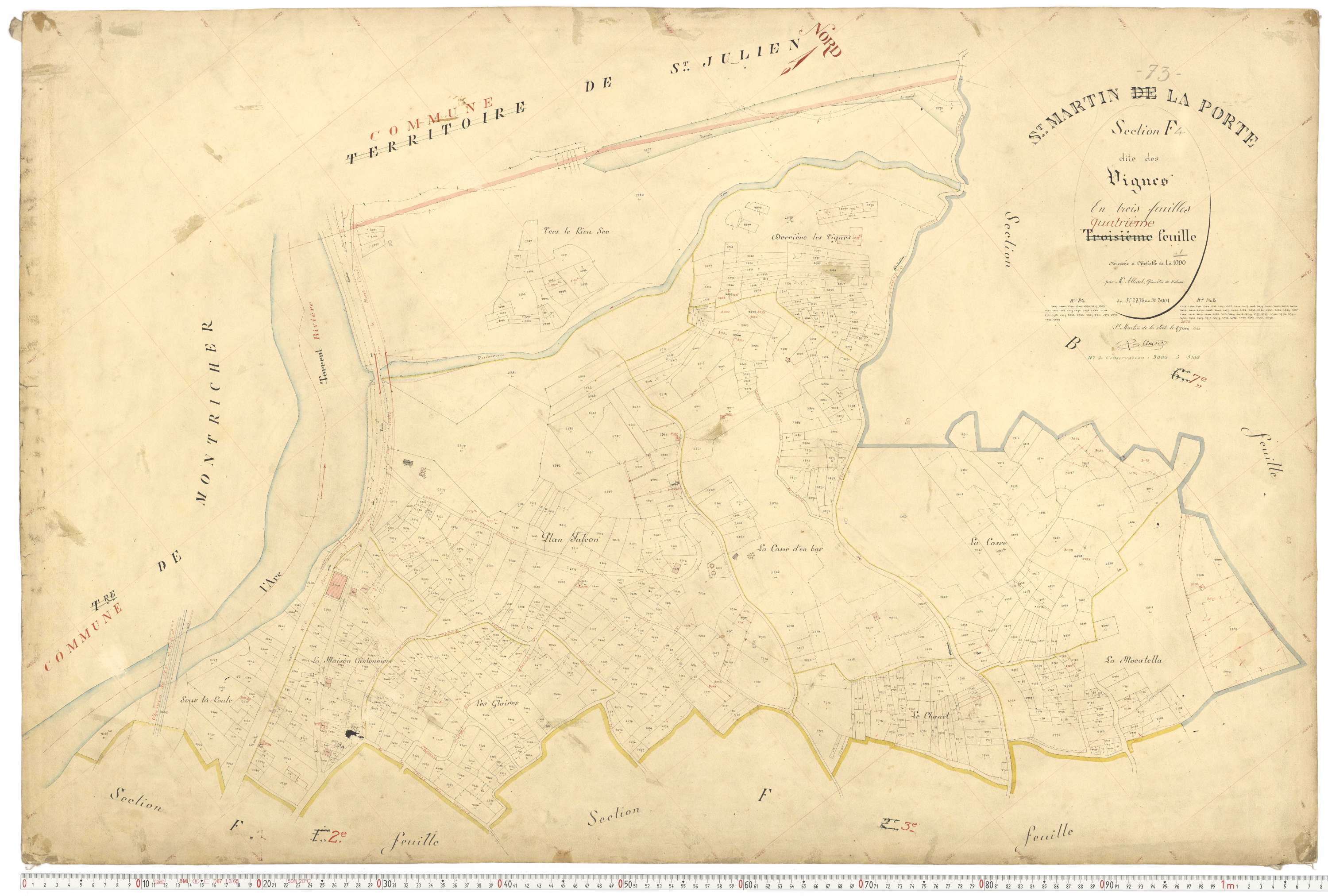 Saint-Martin-de-la-Porte - Plans cadastraux du premier cadastre français.