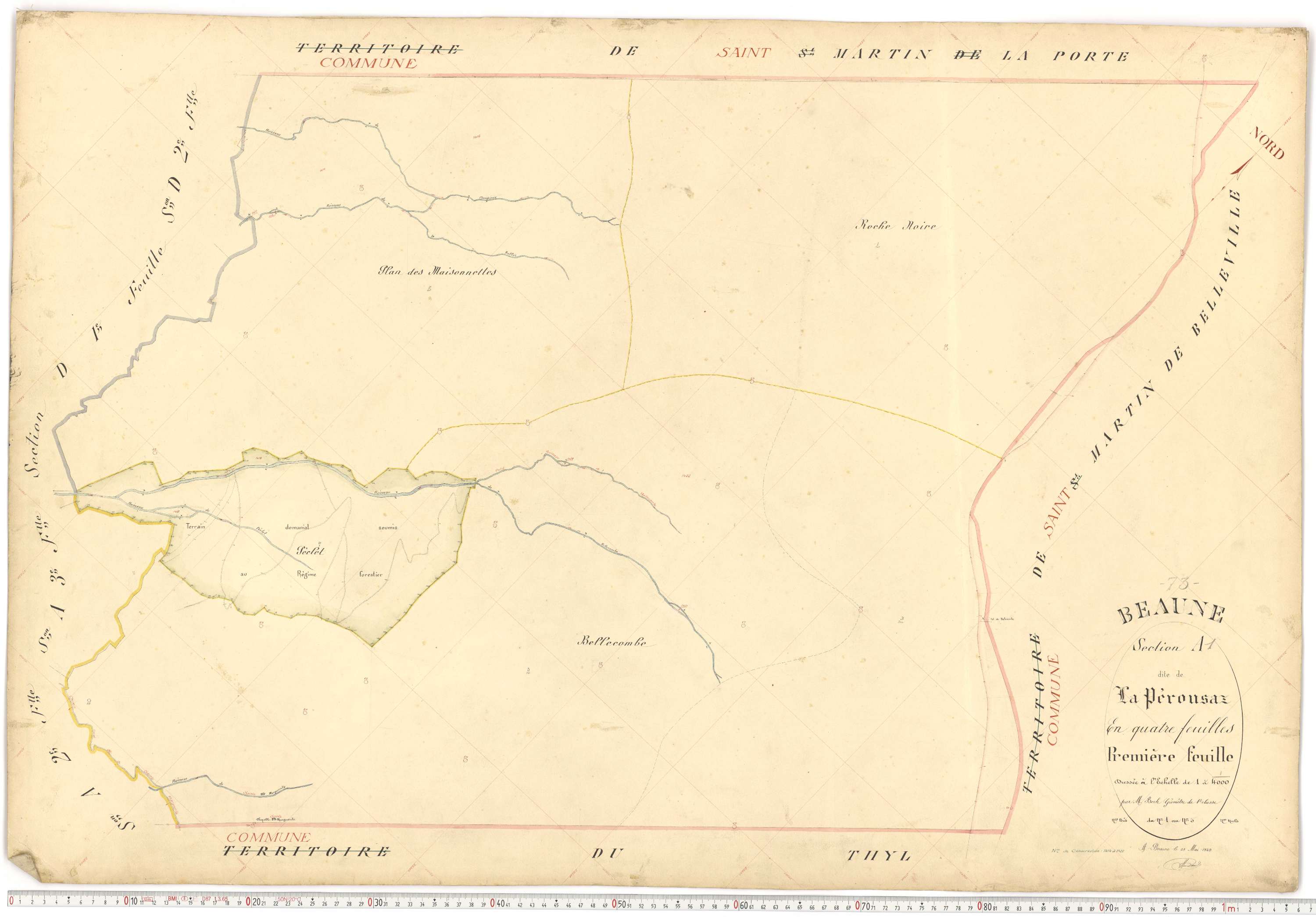 Saint-Michel-de-Maurienne - Plans cadastraux du premier cadastre français.