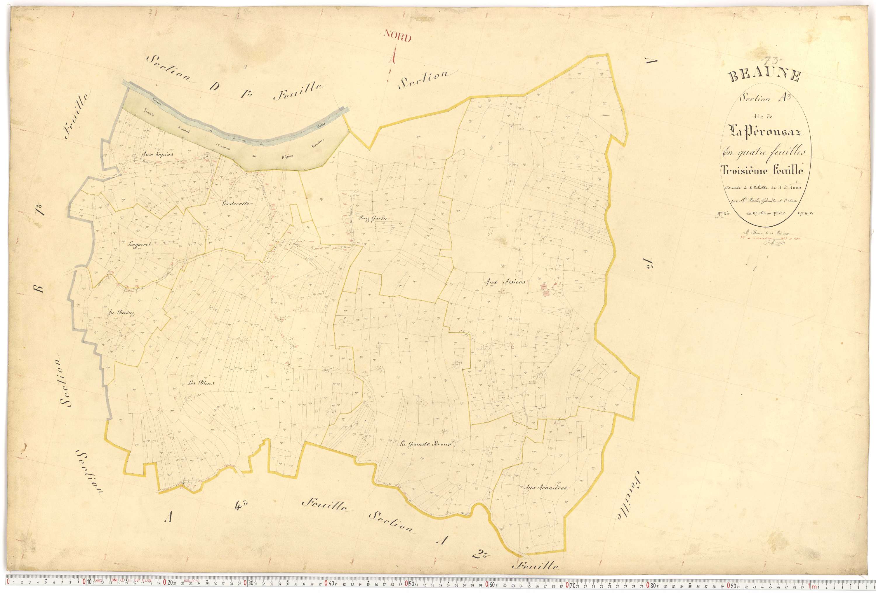 Saint-Michel-de-Maurienne - Plans cadastraux du premier cadastre français.