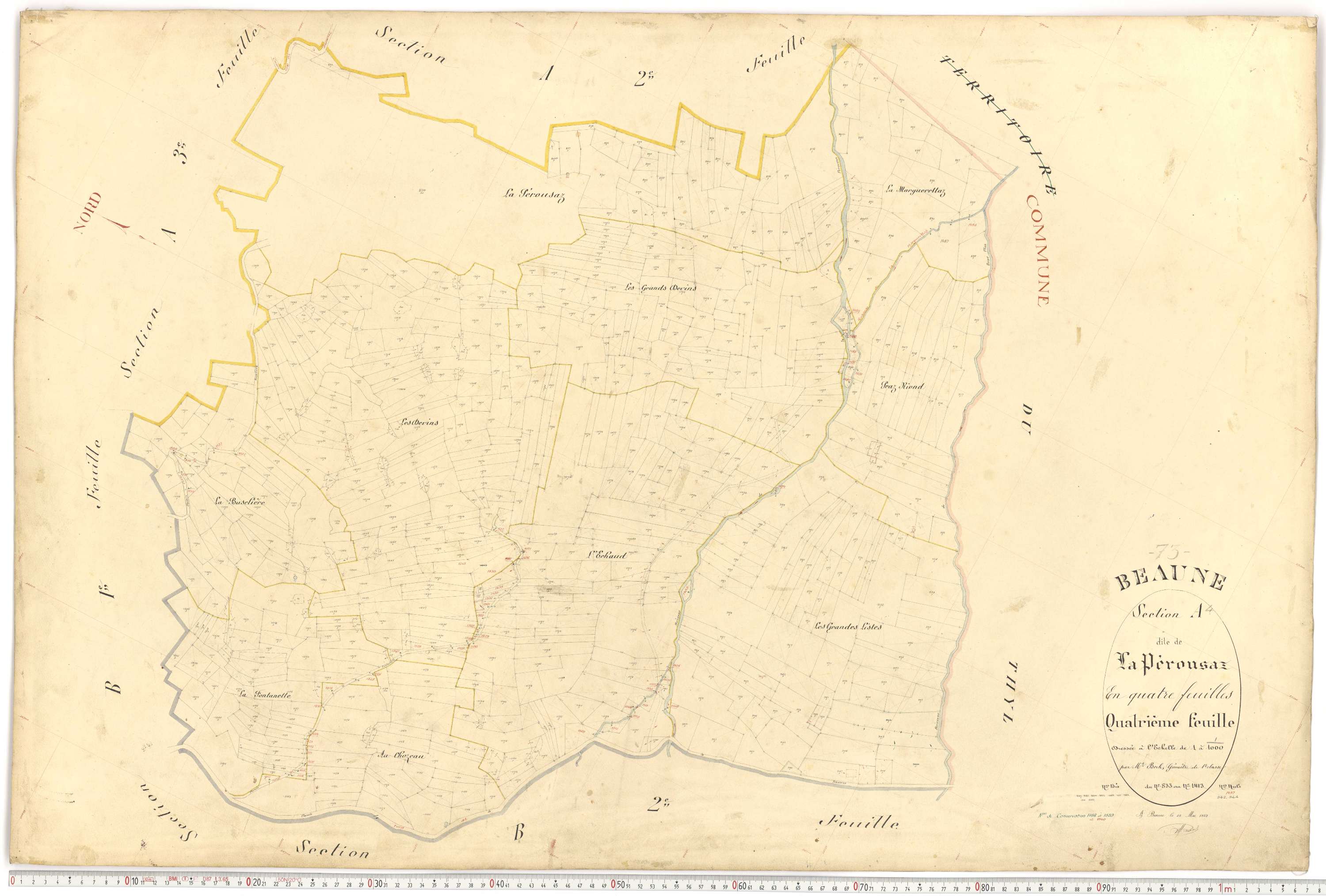 Saint-Michel-de-Maurienne - Plans cadastraux du premier cadastre français.