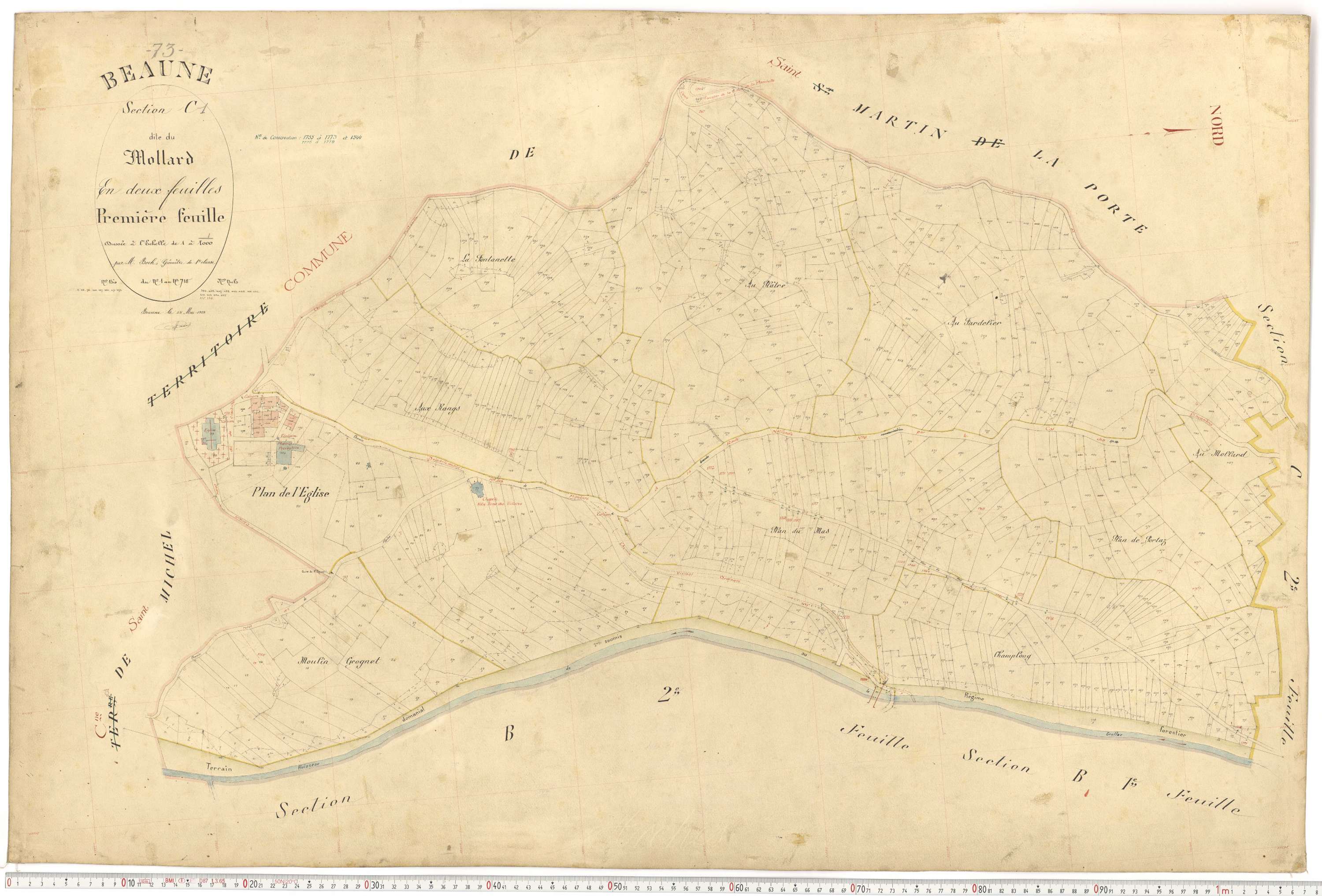 Saint-Michel-de-Maurienne - Plans cadastraux du premier cadastre français.