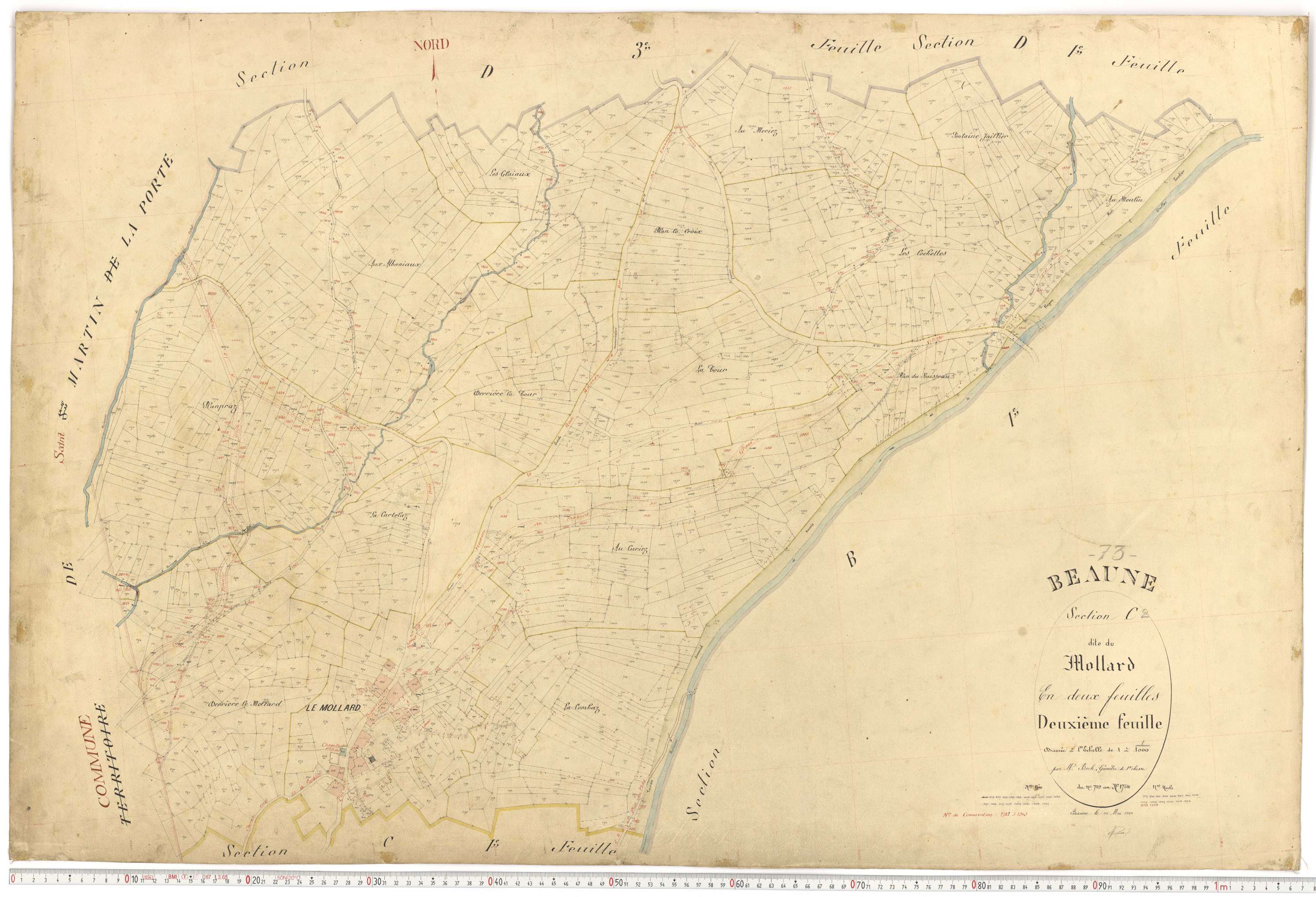 Saint-Michel-de-Maurienne - Plans cadastraux du premier cadastre français.