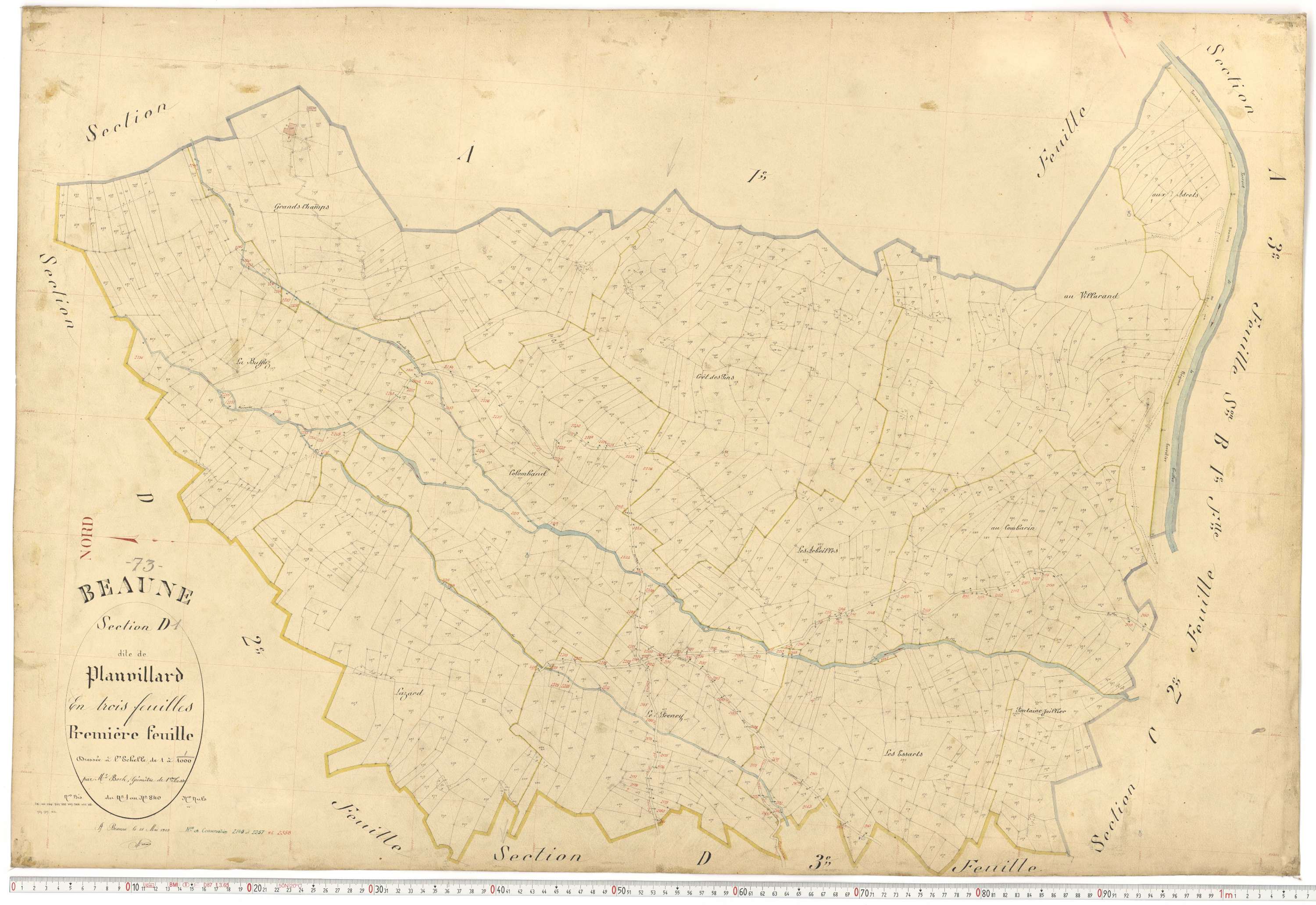Saint-Michel-de-Maurienne - Plans cadastraux du premier cadastre français.