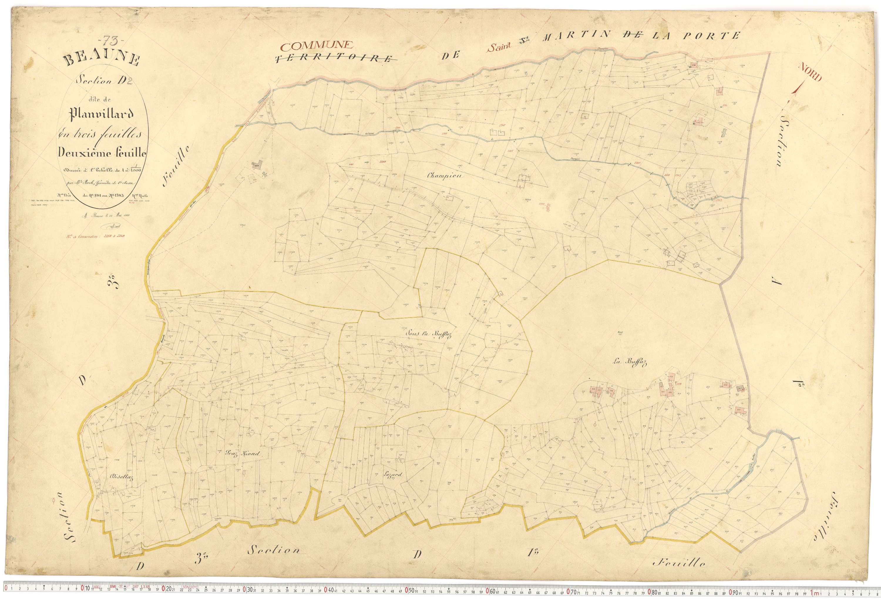 Saint-Michel-de-Maurienne - Plans cadastraux du premier cadastre français.