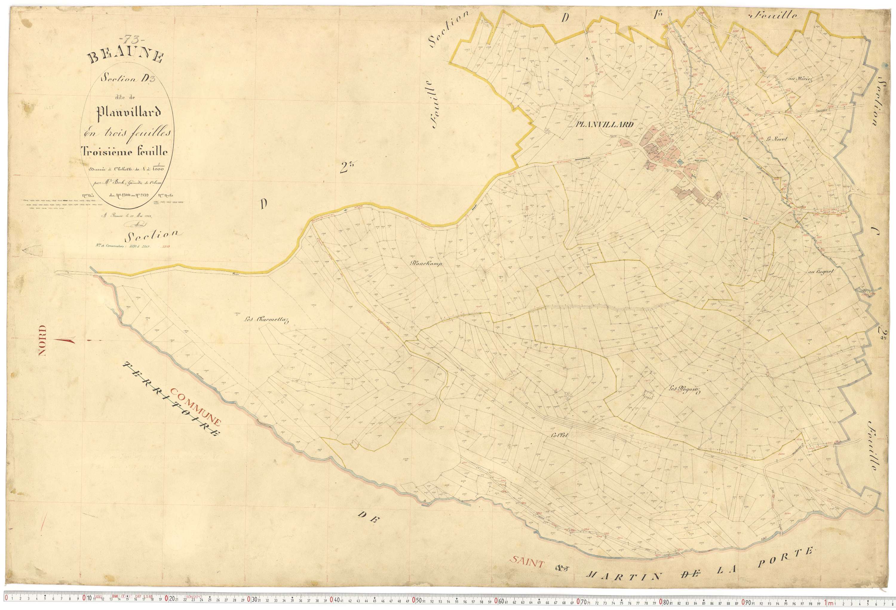 Saint-Michel-de-Maurienne - Plans cadastraux du premier cadastre français.