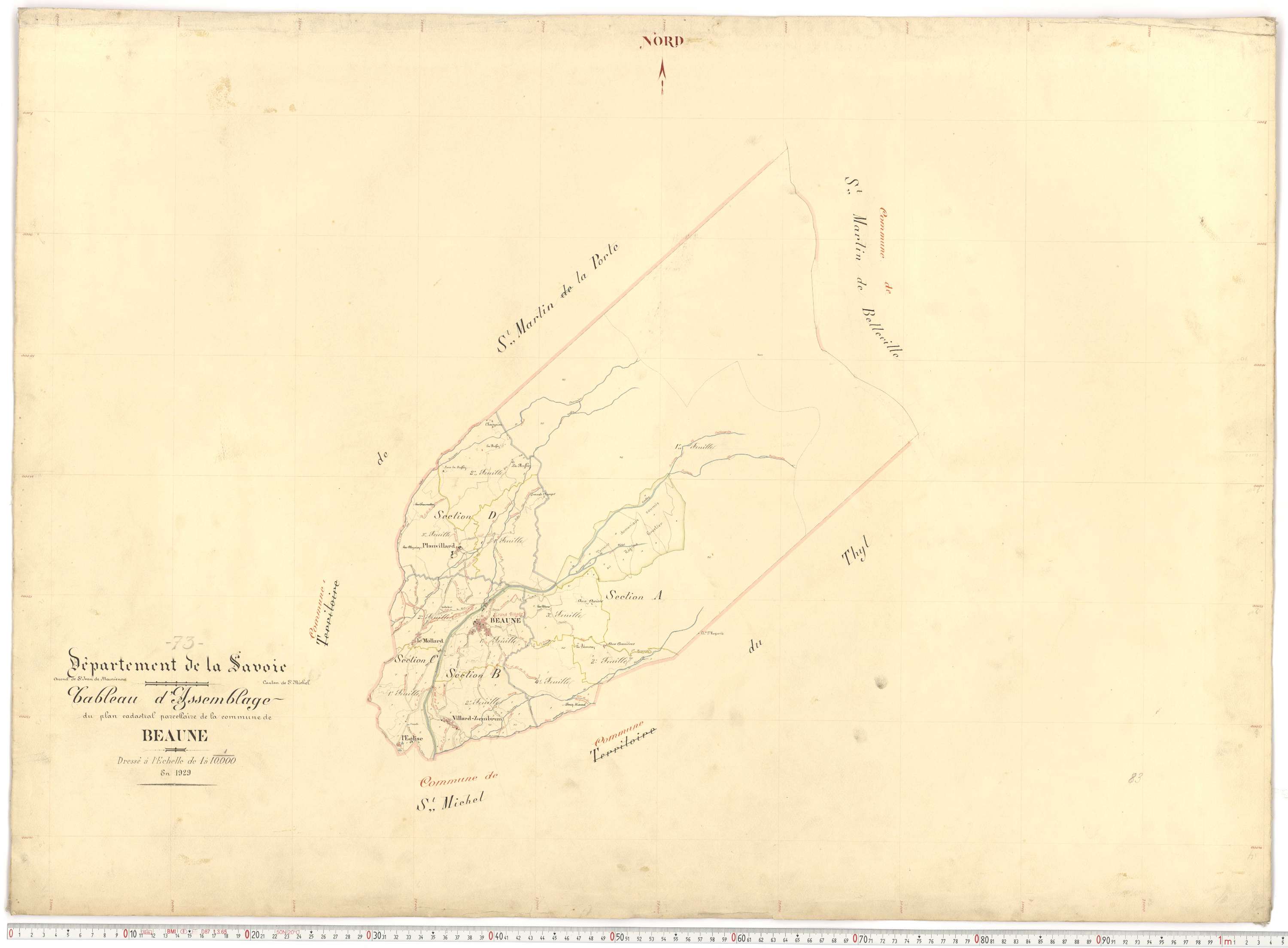 Saint-Michel-de-Maurienne - Plans cadastraux du premier cadastre français.