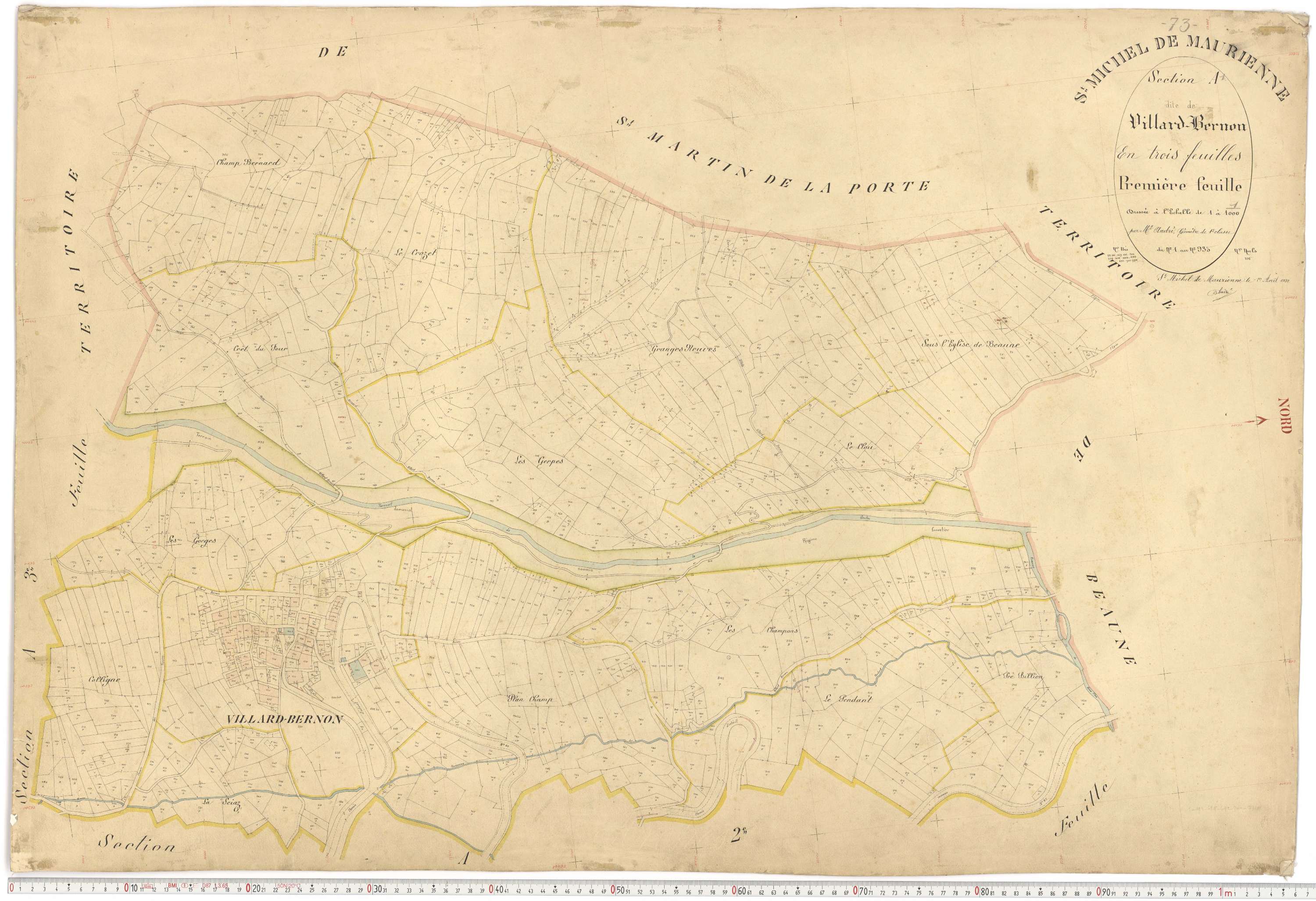 Saint-Michel-de-Maurienne - Plans cadastraux du premier cadastre français.