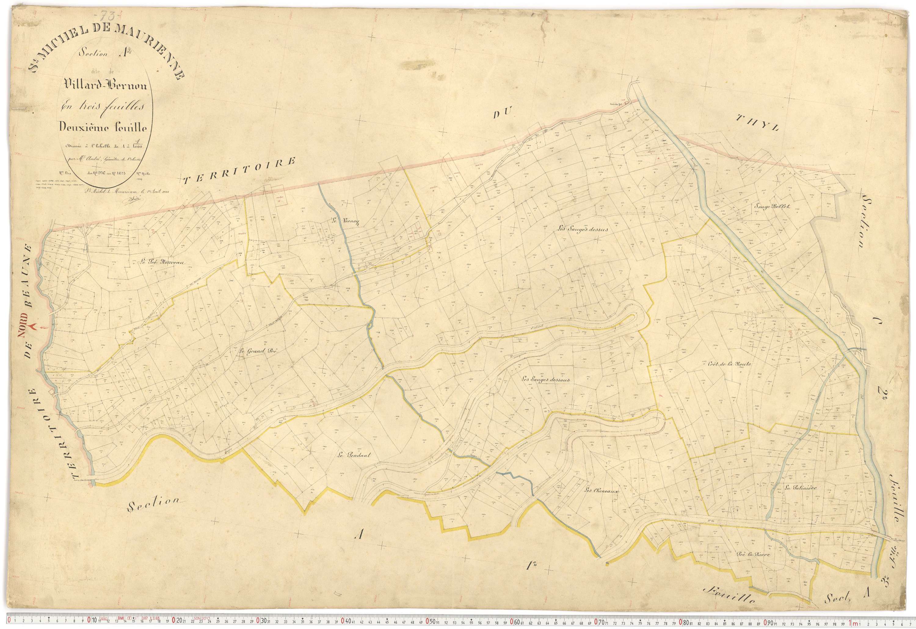 Saint-Michel-de-Maurienne - Plans cadastraux du premier cadastre français.