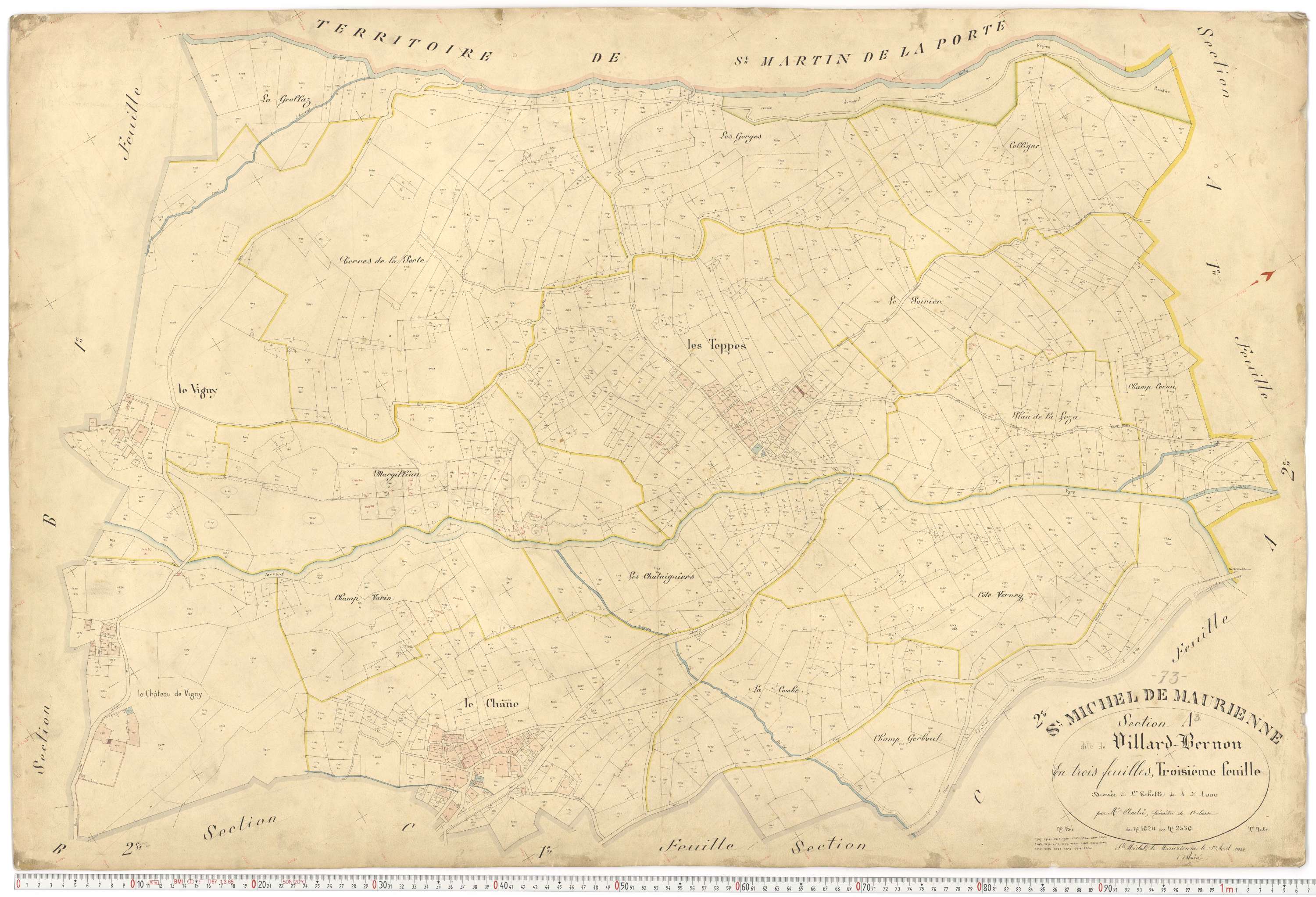 Saint-Michel-de-Maurienne - Plans cadastraux du premier cadastre français.
