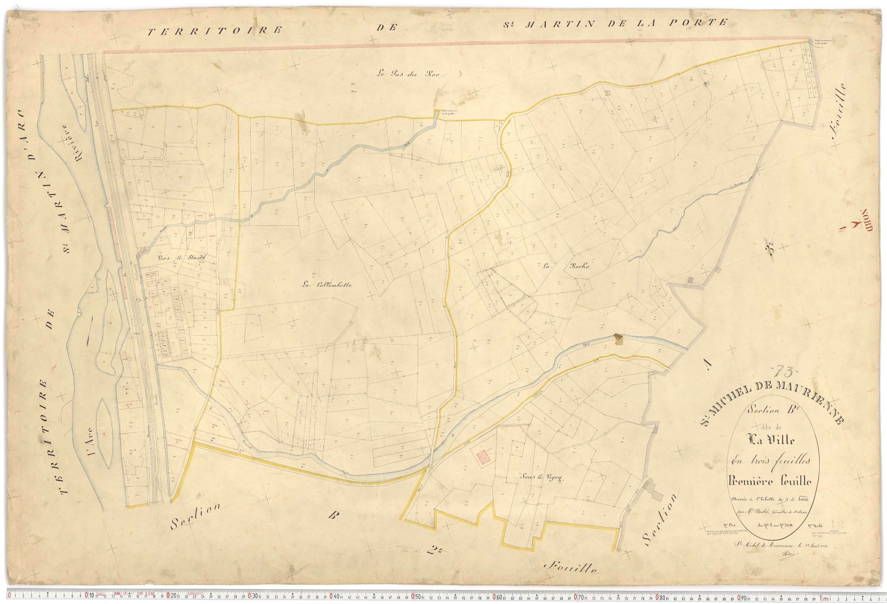 Saint-Michel-de-Maurienne - Plans cadastraux du premier cadastre français.