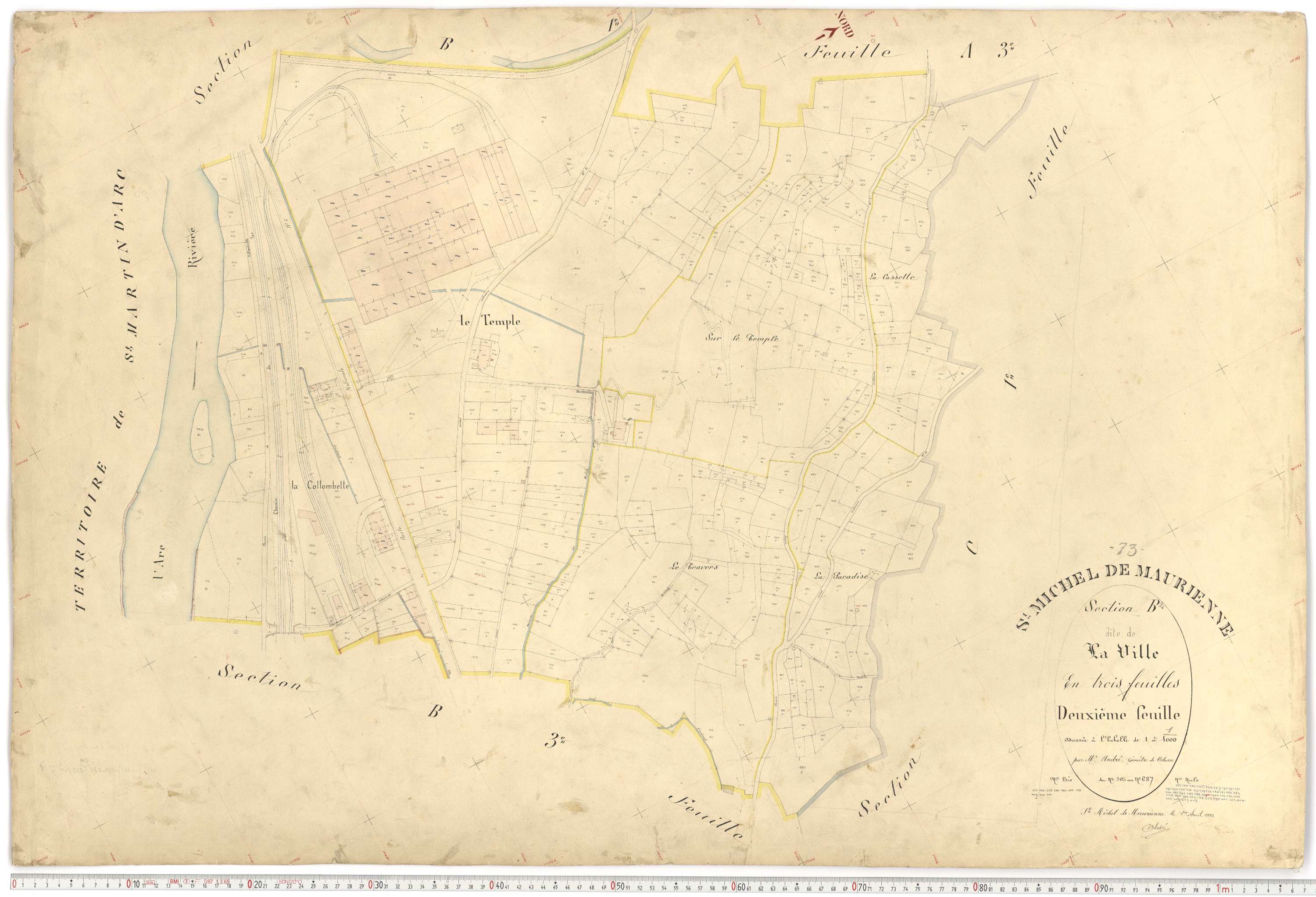 Saint-Michel-de-Maurienne - Plans cadastraux du premier cadastre français.