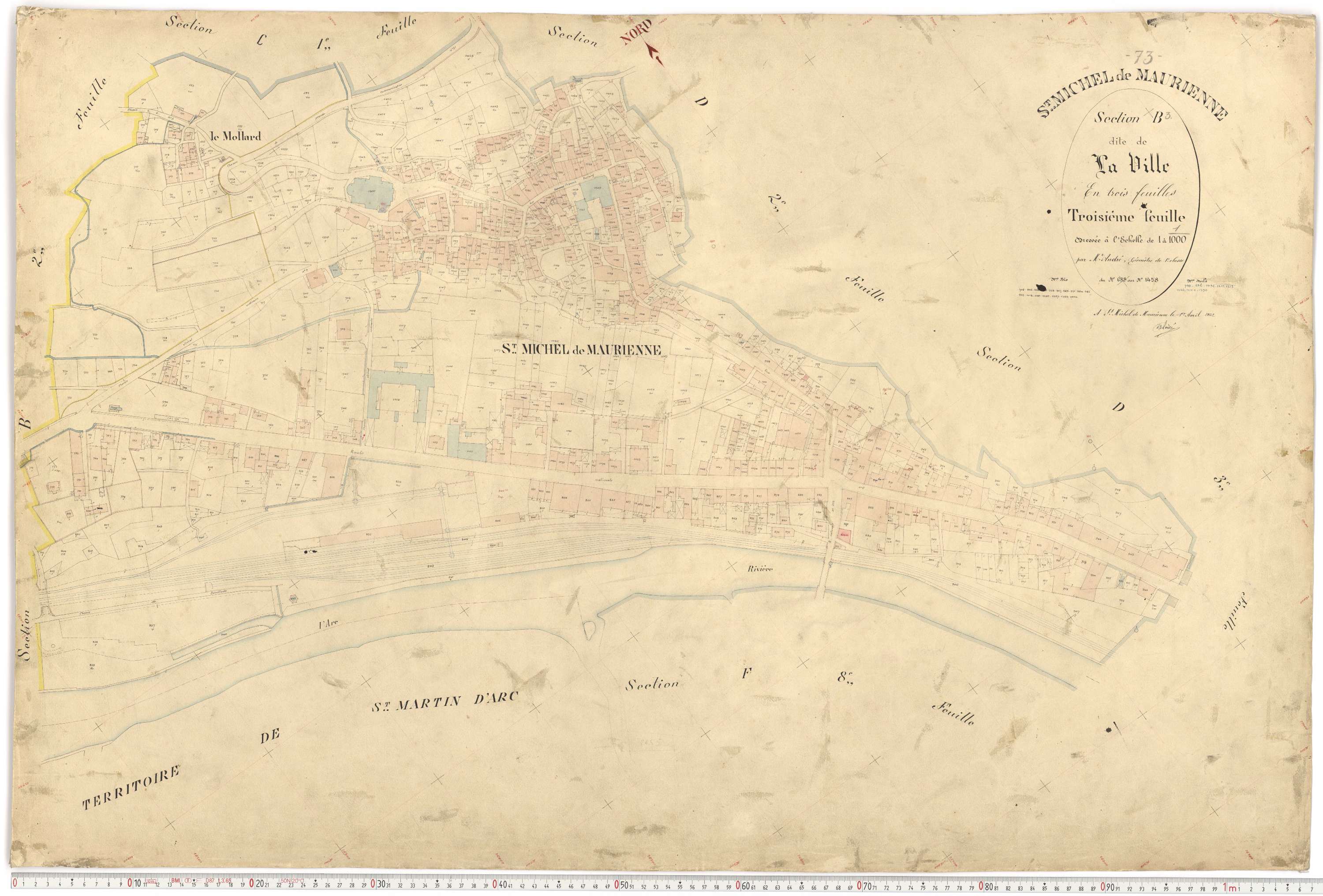 Saint-Michel-de-Maurienne - Plans cadastraux du premier cadastre français.