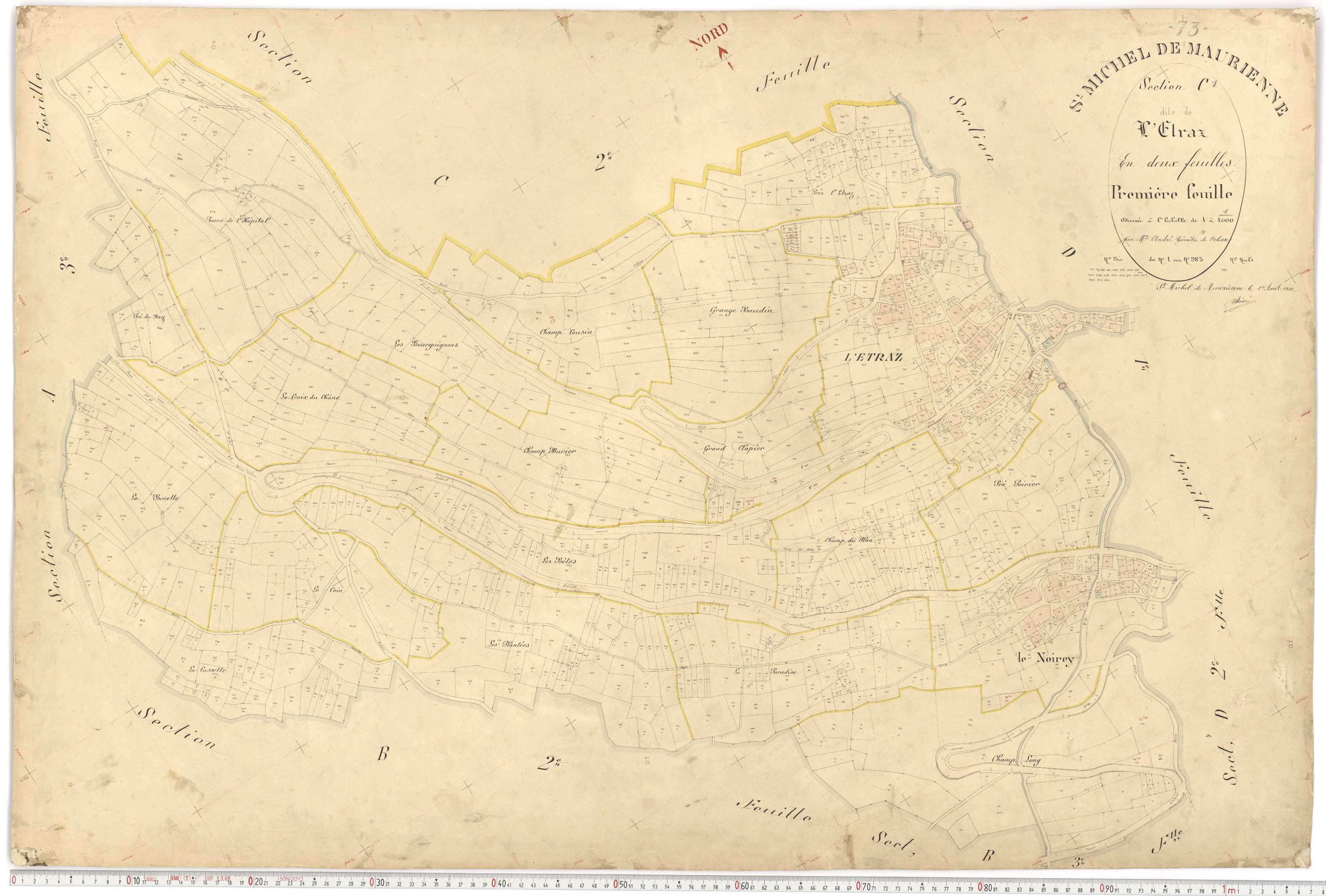 Saint-Michel-de-Maurienne - Plans cadastraux du premier cadastre français.