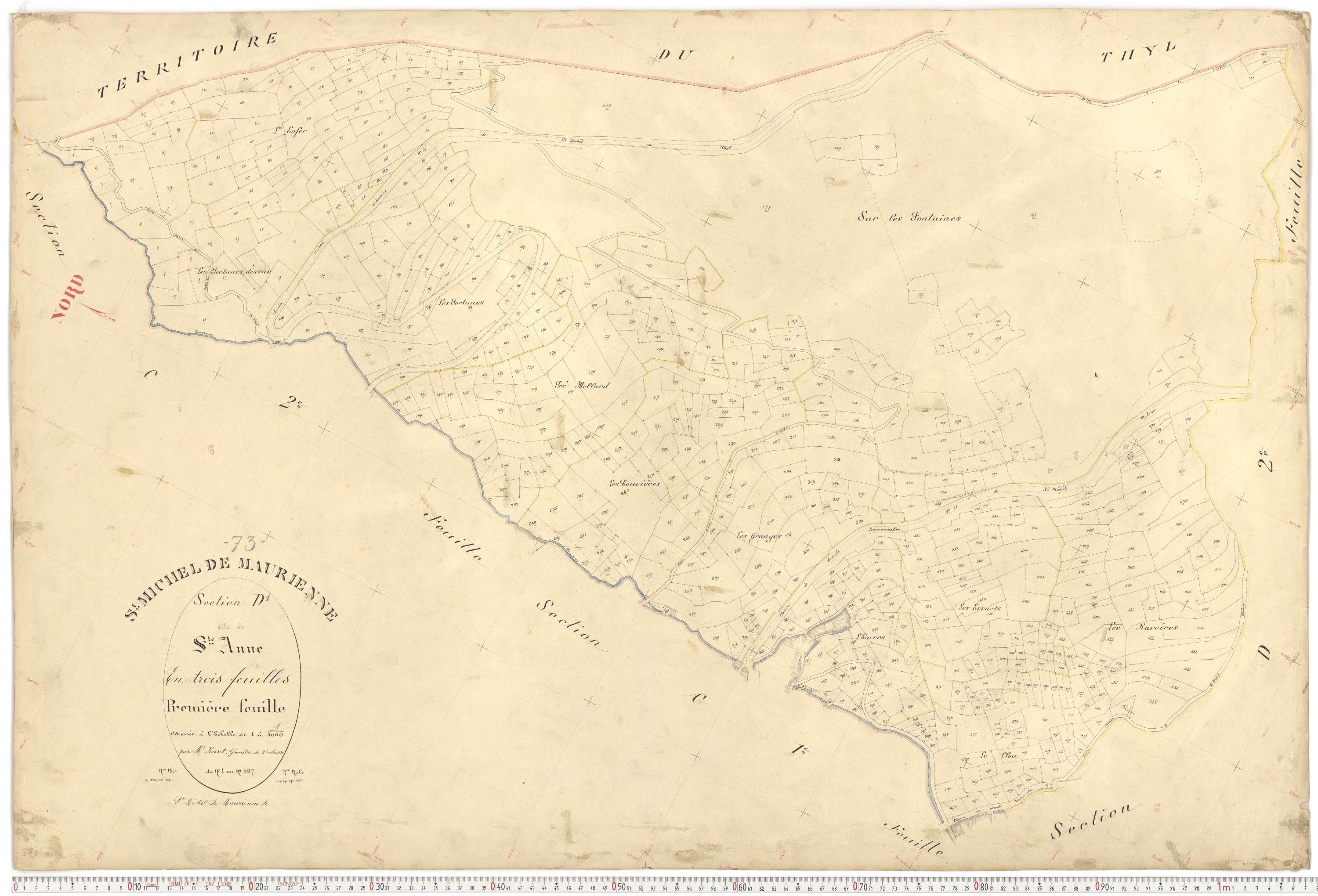 Saint-Michel-de-Maurienne - Plans cadastraux du premier cadastre français.
