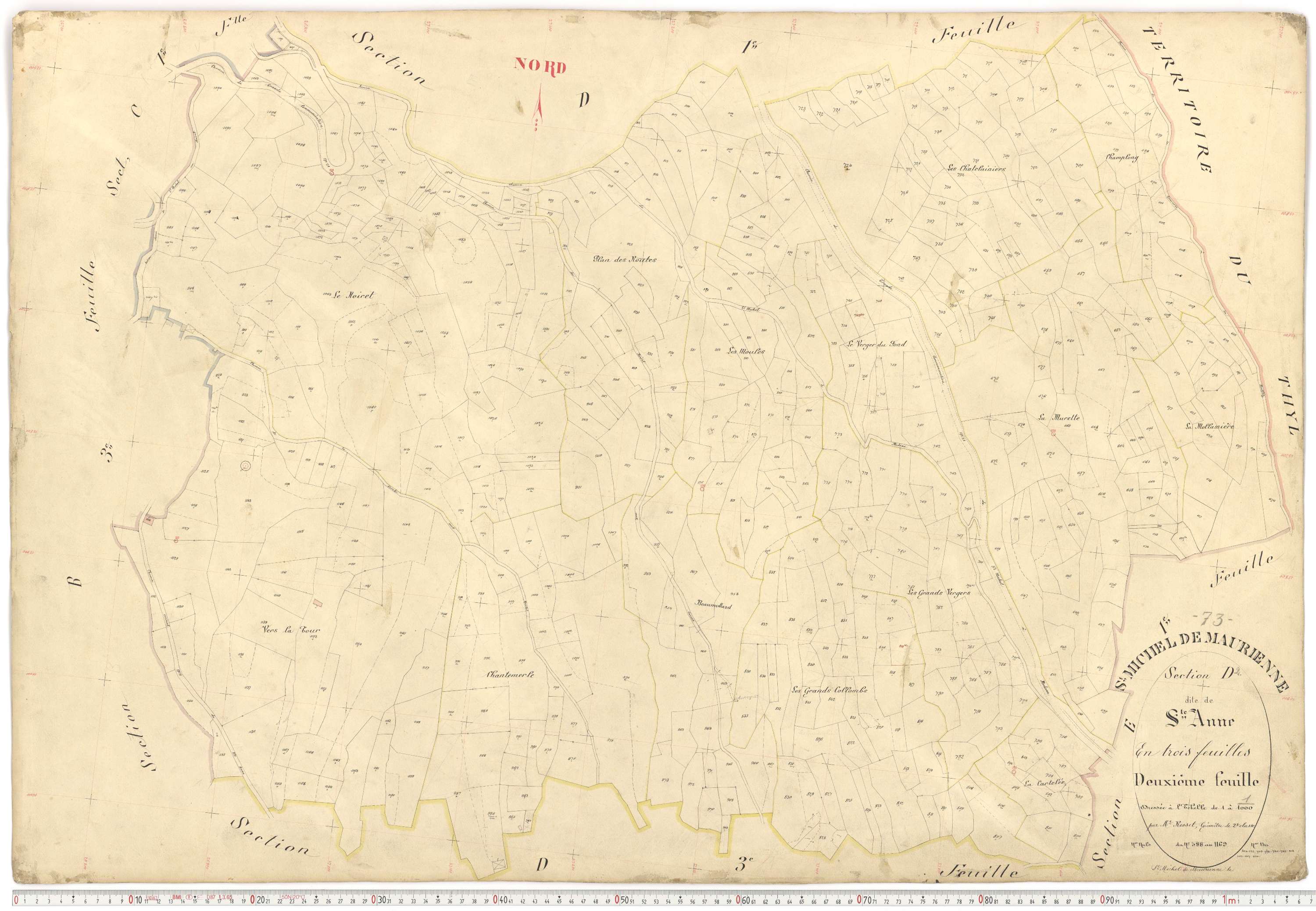 Saint-Michel-de-Maurienne - Plans cadastraux du premier cadastre français.