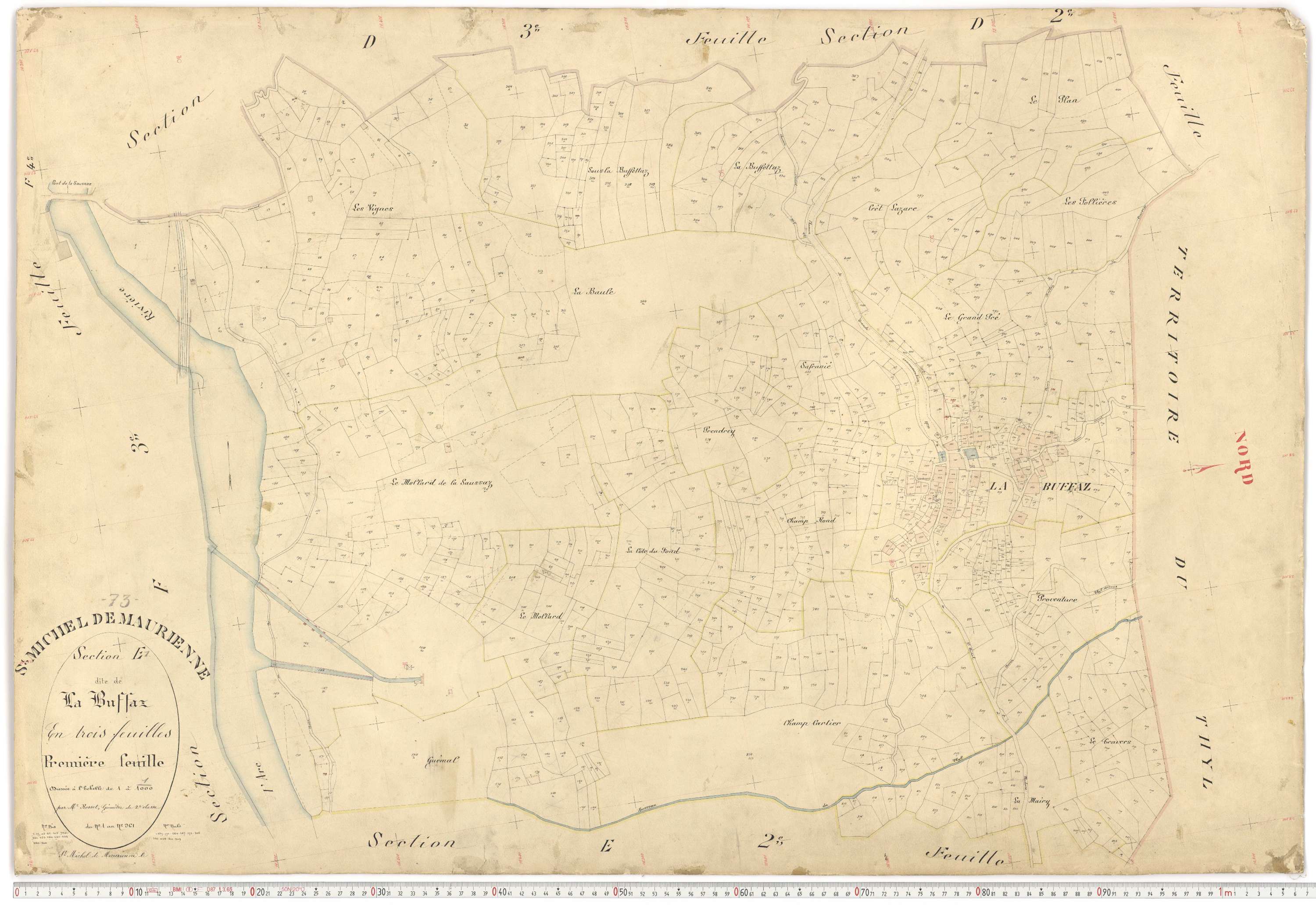 Saint-Michel-de-Maurienne - Plans cadastraux du premier cadastre français.