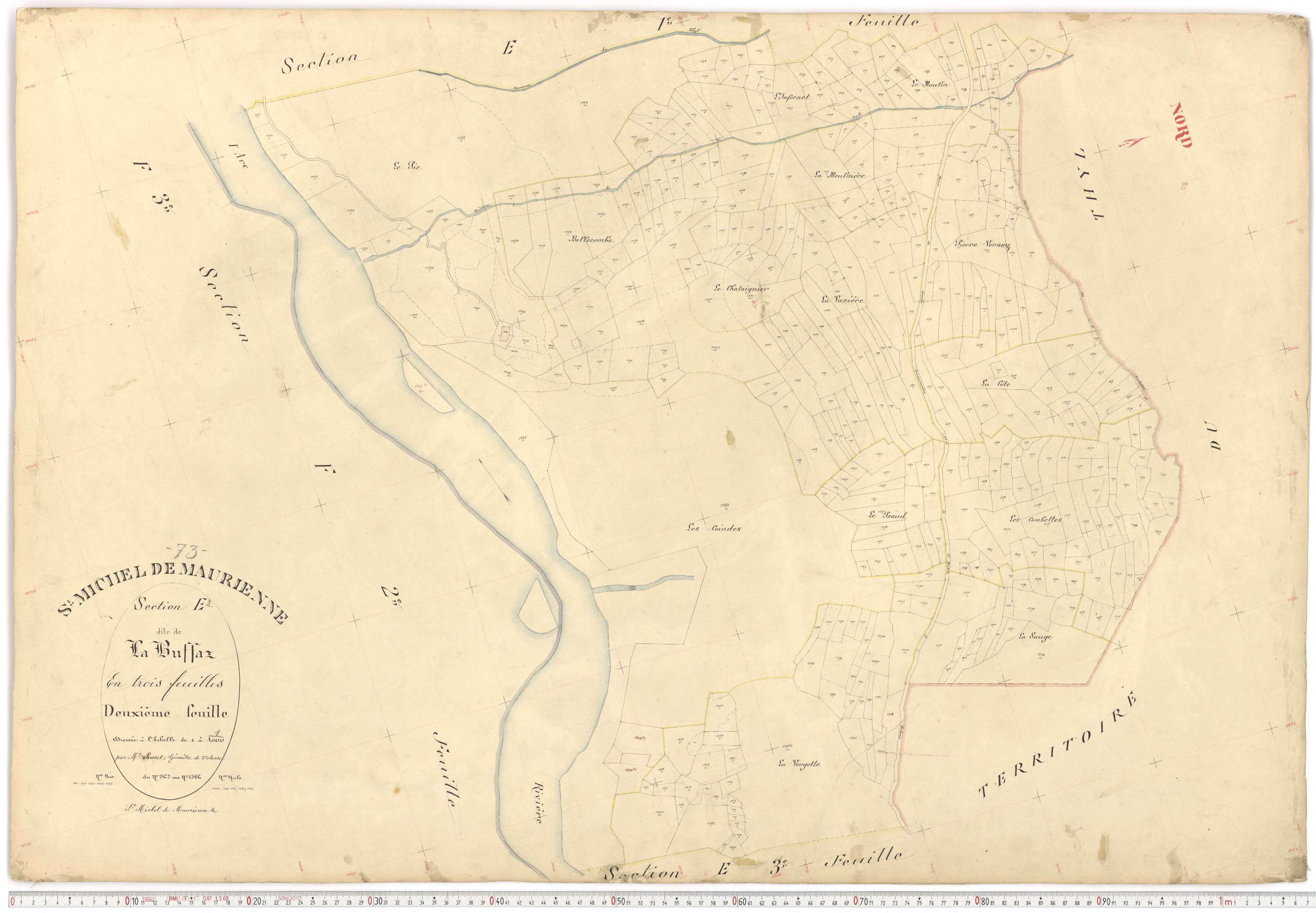 Saint-Michel-de-Maurienne - Plans cadastraux du premier cadastre français.