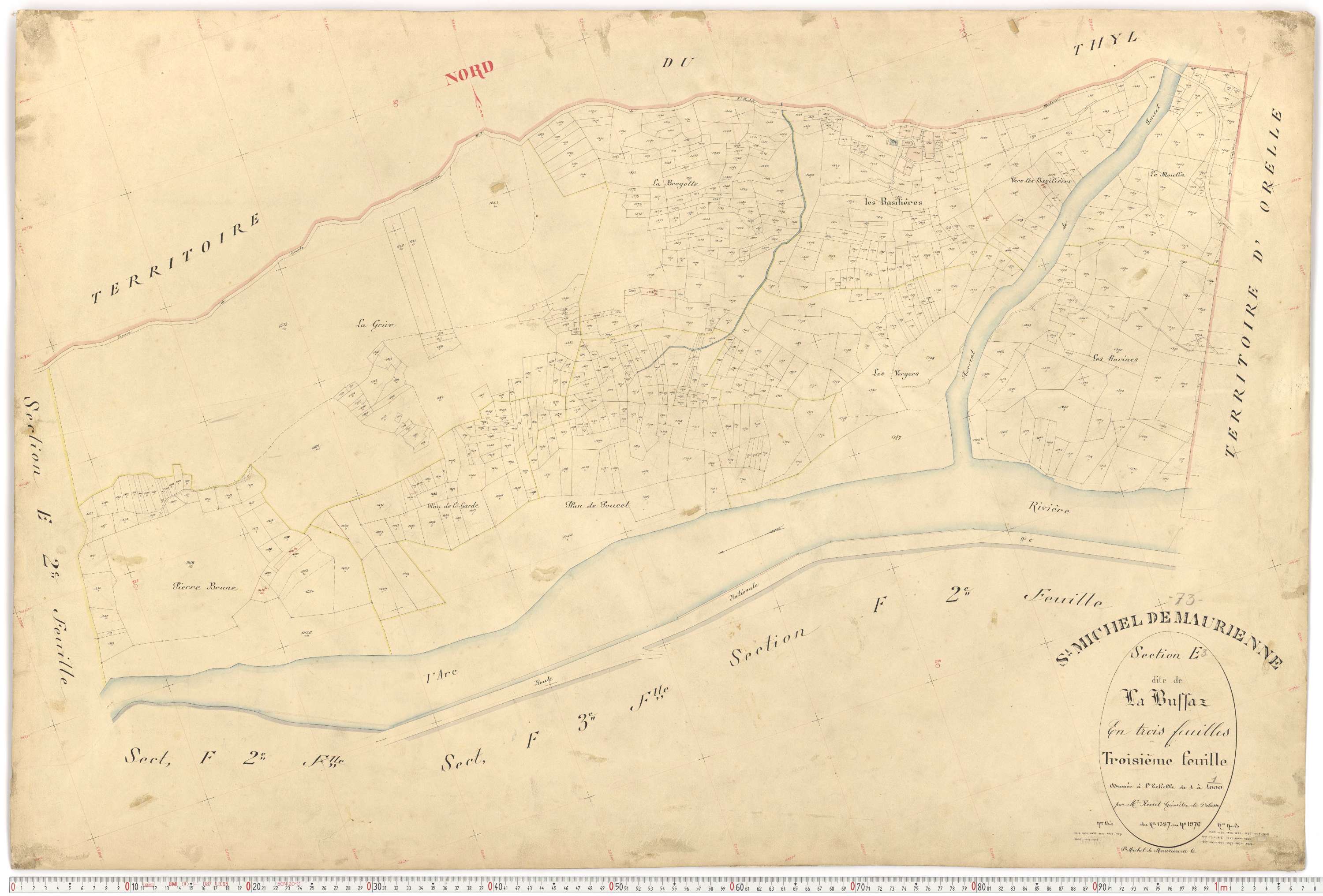 Saint-Michel-de-Maurienne - Plans cadastraux du premier cadastre français.