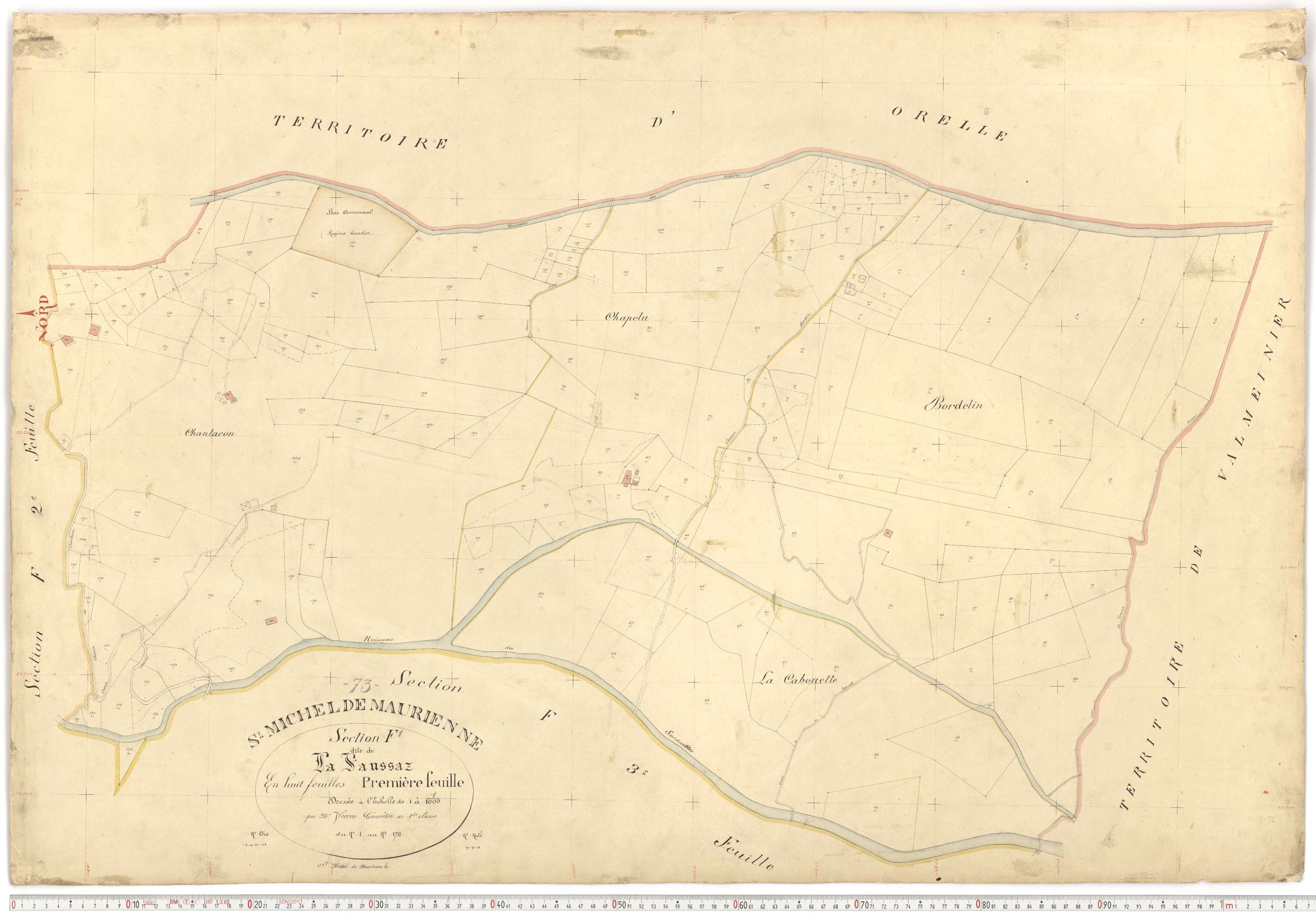 Saint-Michel-de-Maurienne - Plans cadastraux du premier cadastre français.