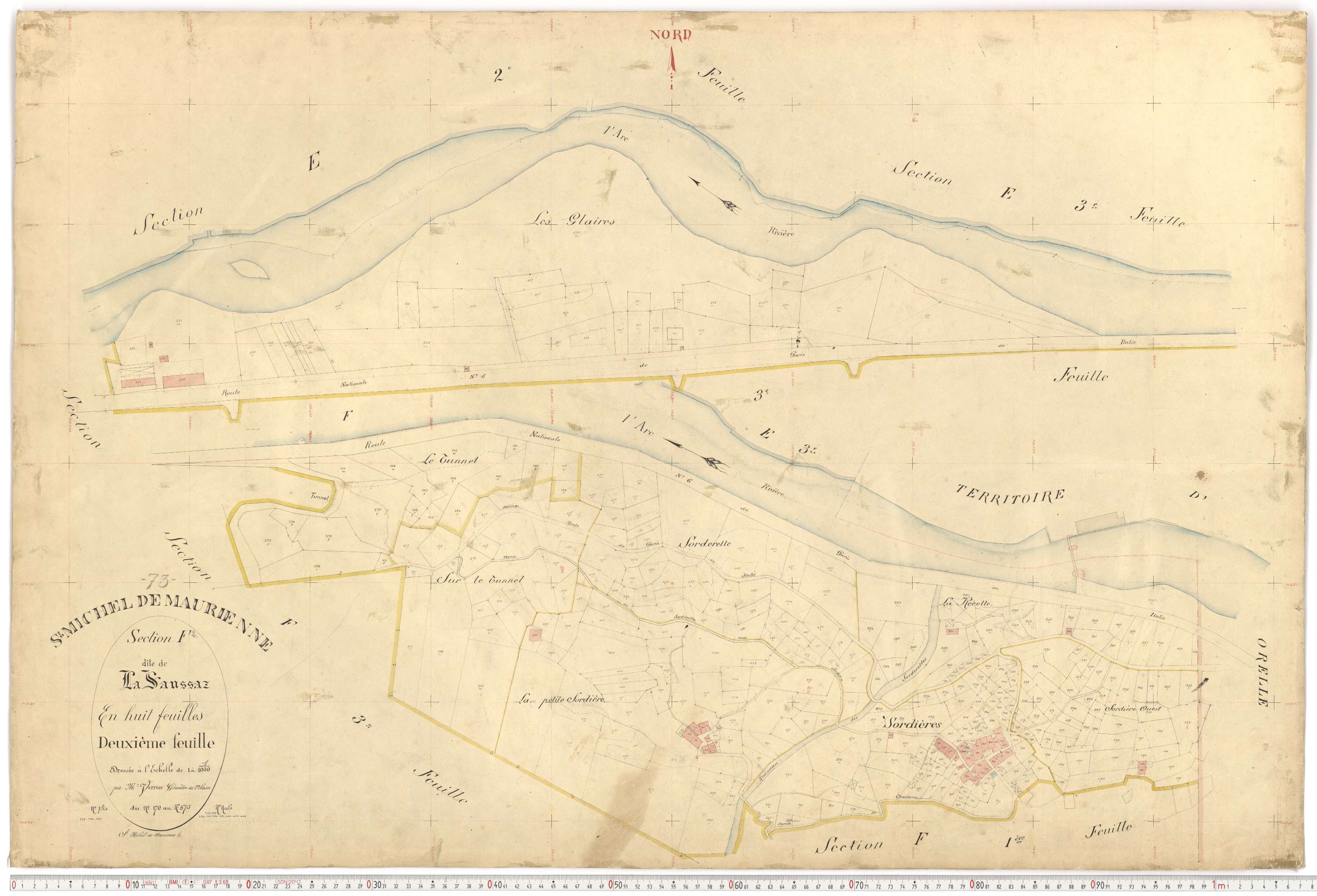 Saint-Michel-de-Maurienne - Plans cadastraux du premier cadastre français.