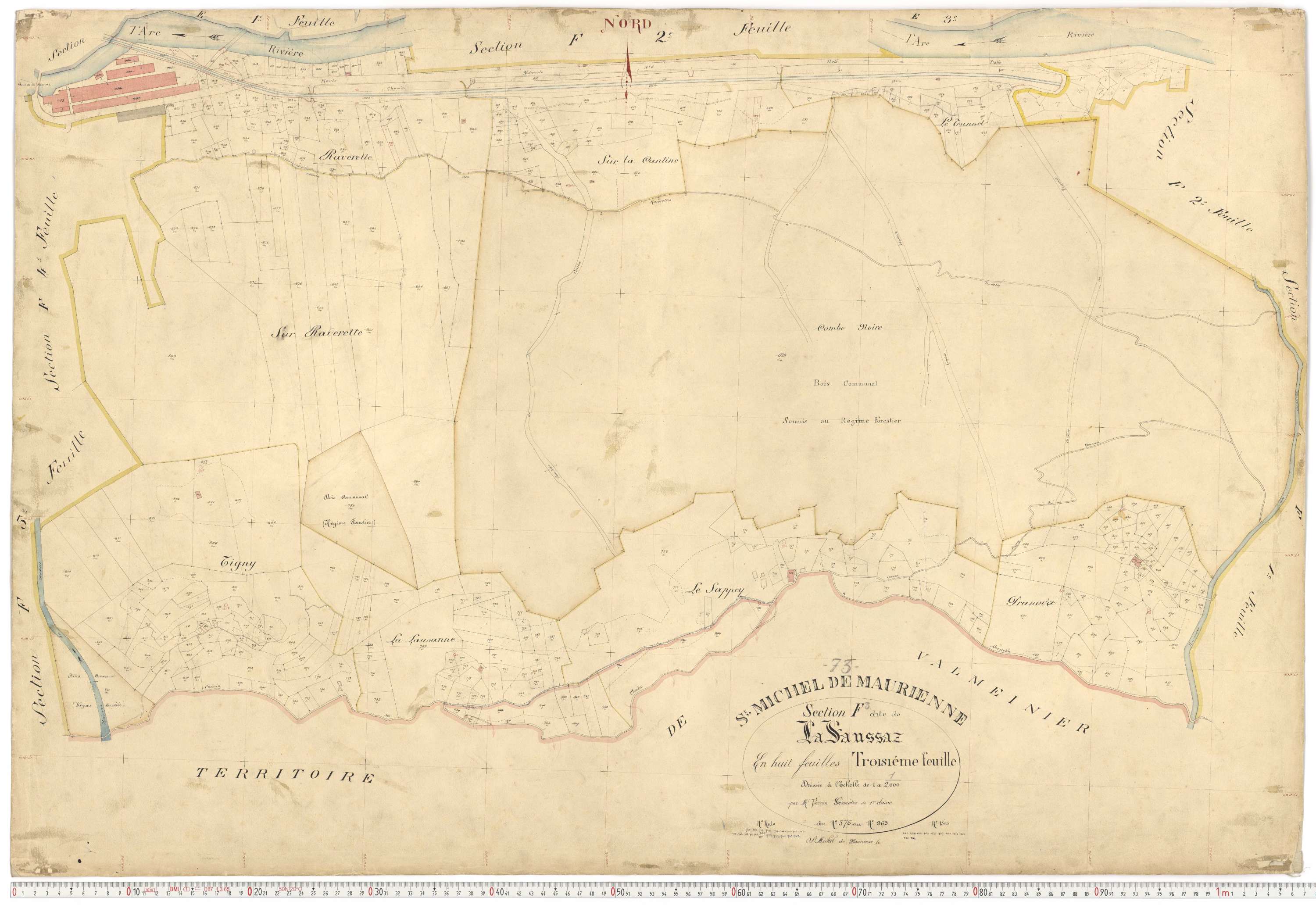 Saint-Michel-de-Maurienne - Plans cadastraux du premier cadastre français.