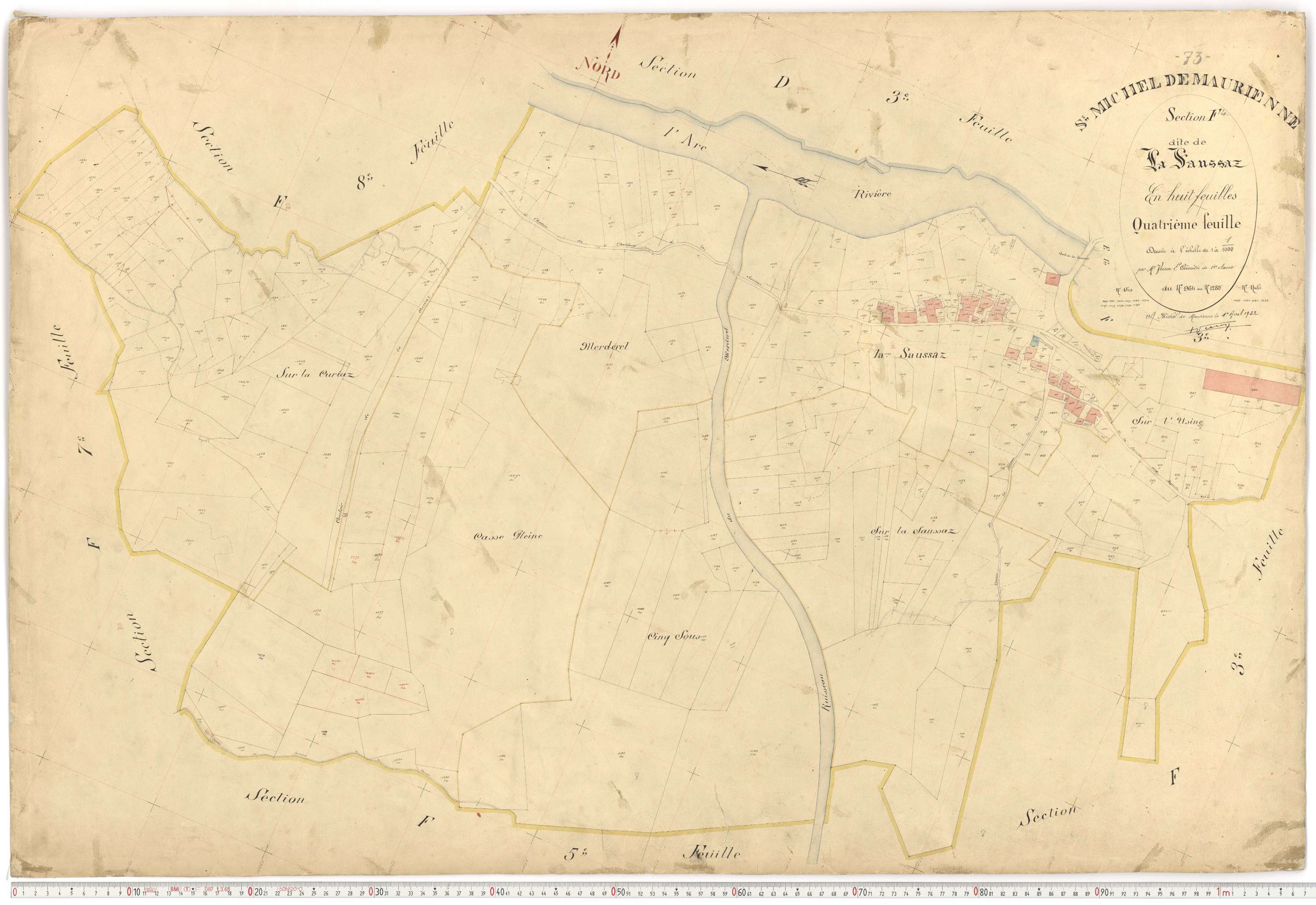 Saint-Michel-de-Maurienne - Plans cadastraux du premier cadastre français.