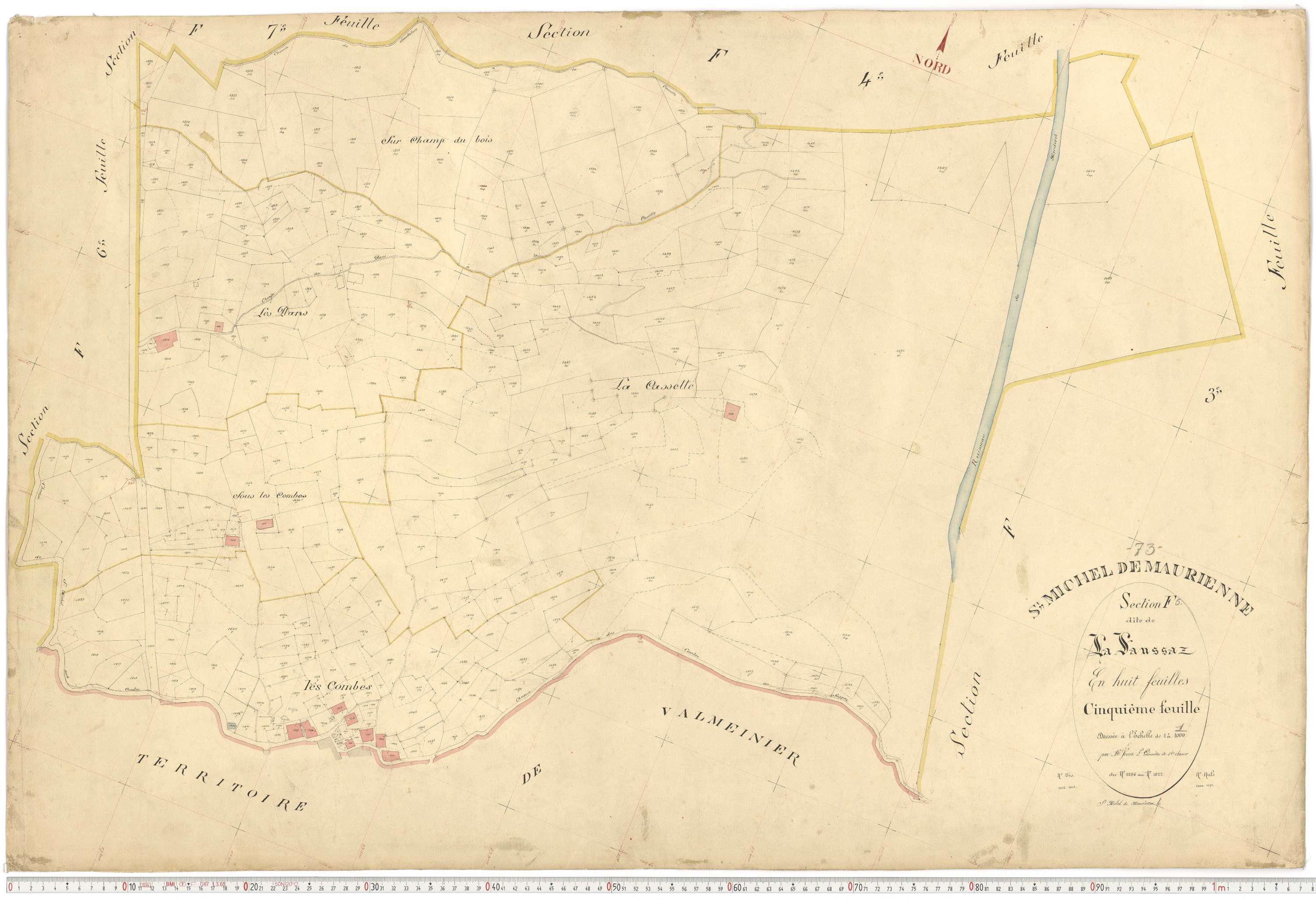 Saint-Michel-de-Maurienne - Plans cadastraux du premier cadastre français.